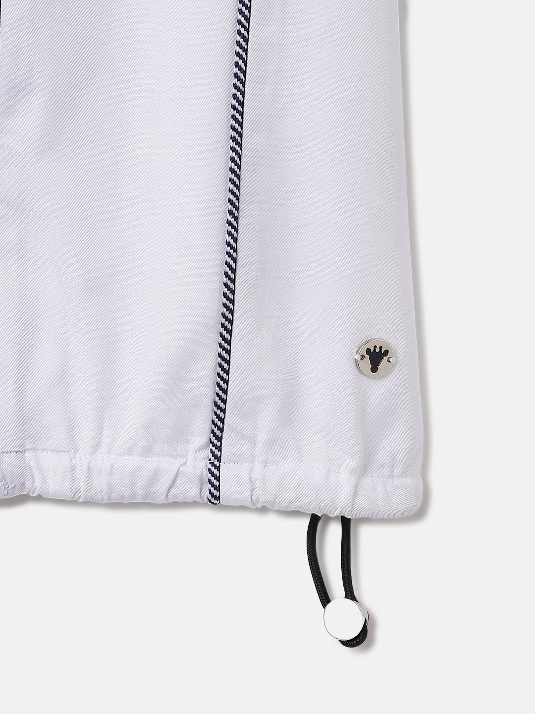 Blue Giraffe Kids White Solid Round Neck Top