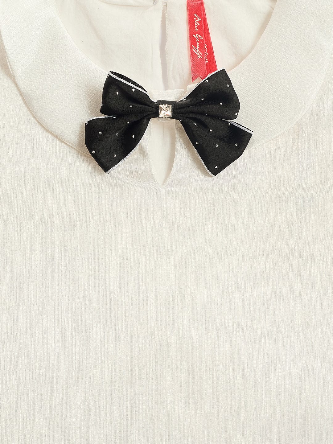 Blue Giraffe Kids White Regular Fit Solid Top