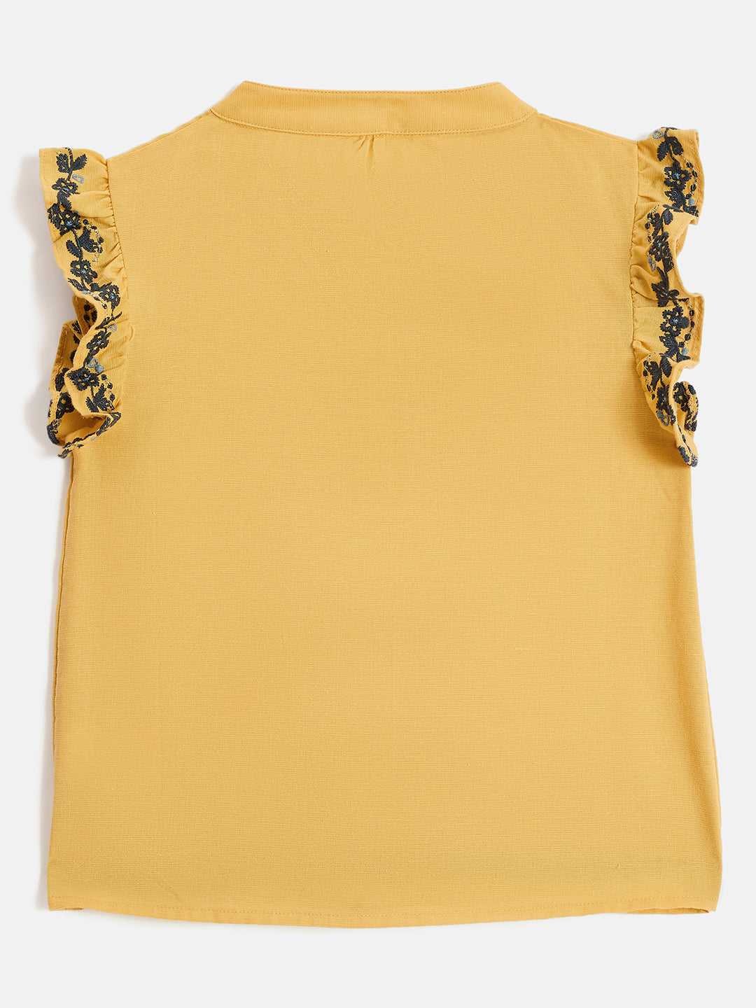 Elle Kids Yellow Relaxed Fit Solid Top