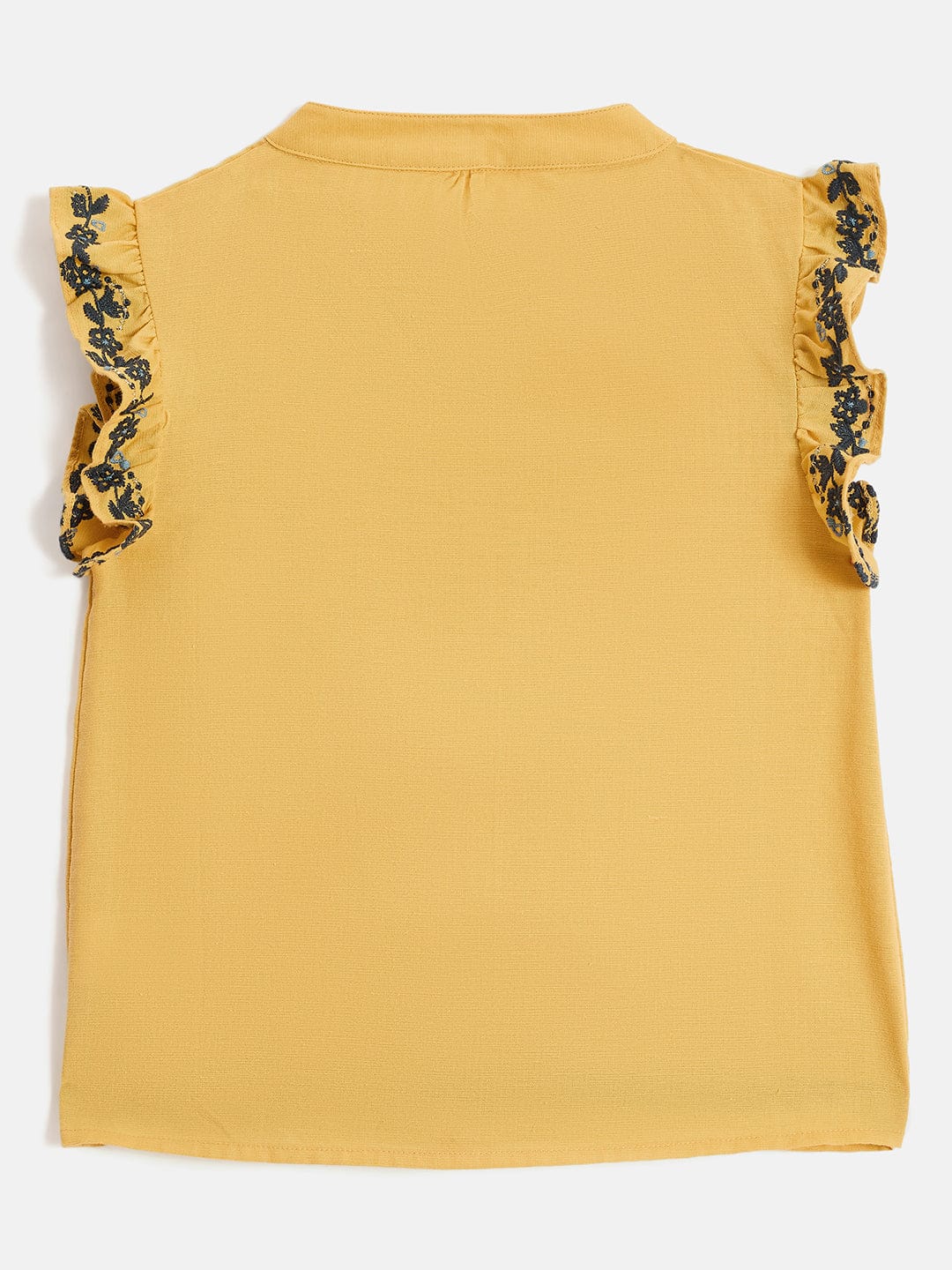 Elle Kids Yellow Relaxed Fit Solid Top