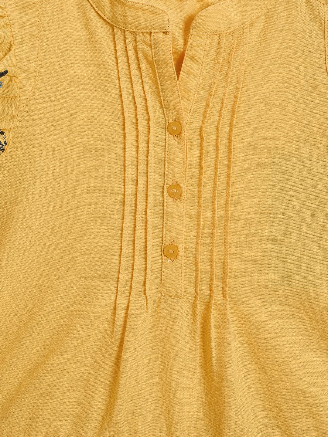 Elle Kids Yellow Relaxed Fit Solid Top