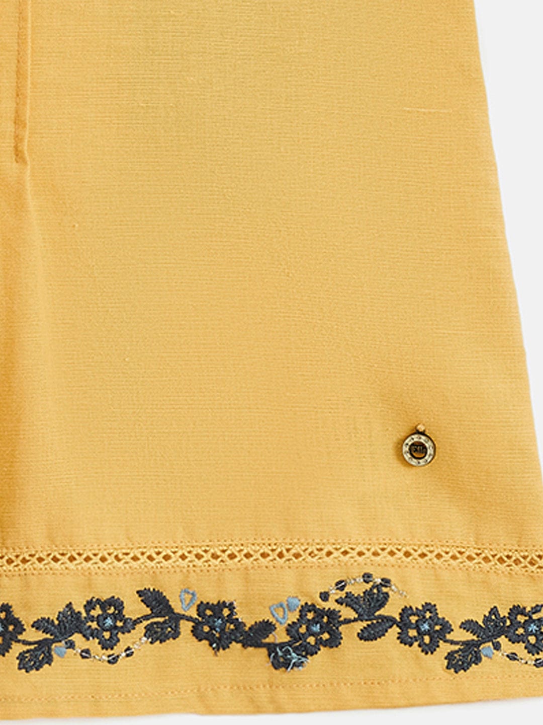 Elle Kids Yellow Relaxed Fit Solid Top