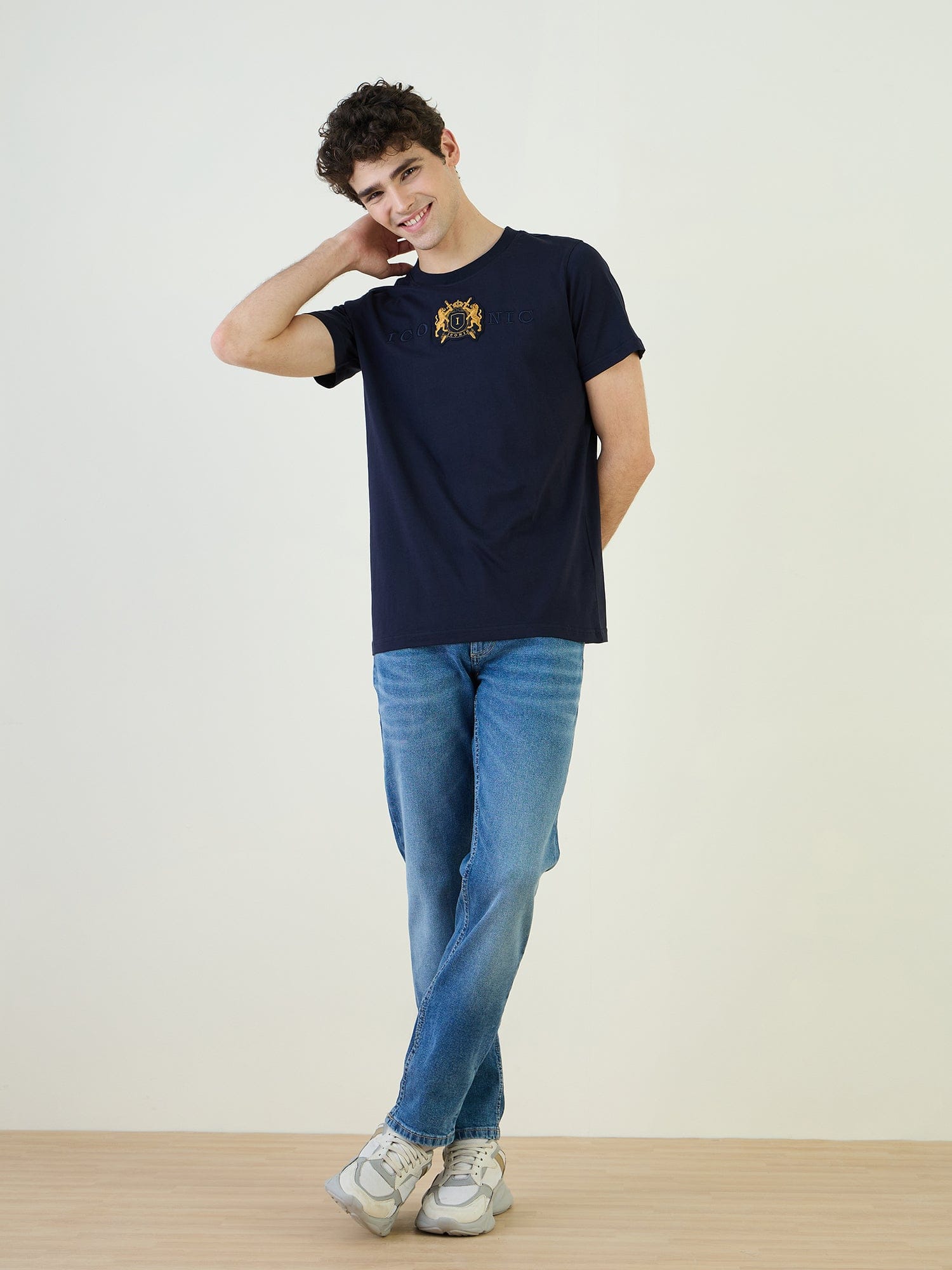 Iconic Men Blue Slim Fit Solid Jeans