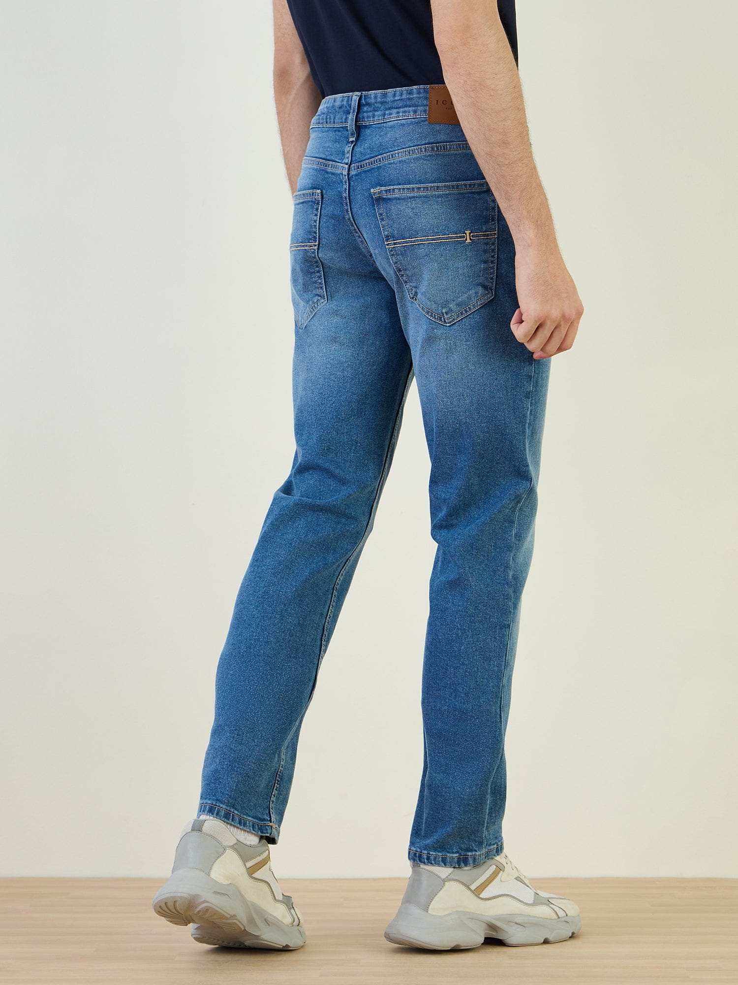 Iconic Men Blue Slim Fit Solid Jeans