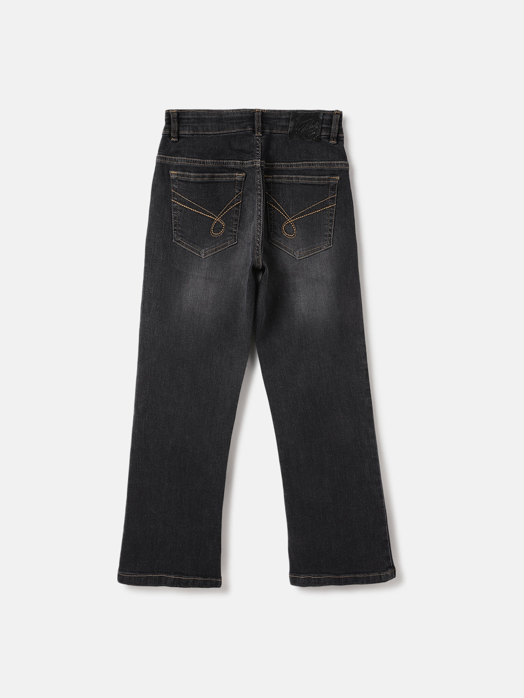 Blue Giraffe Kids Grey Bootcut Fit Solid Jeans