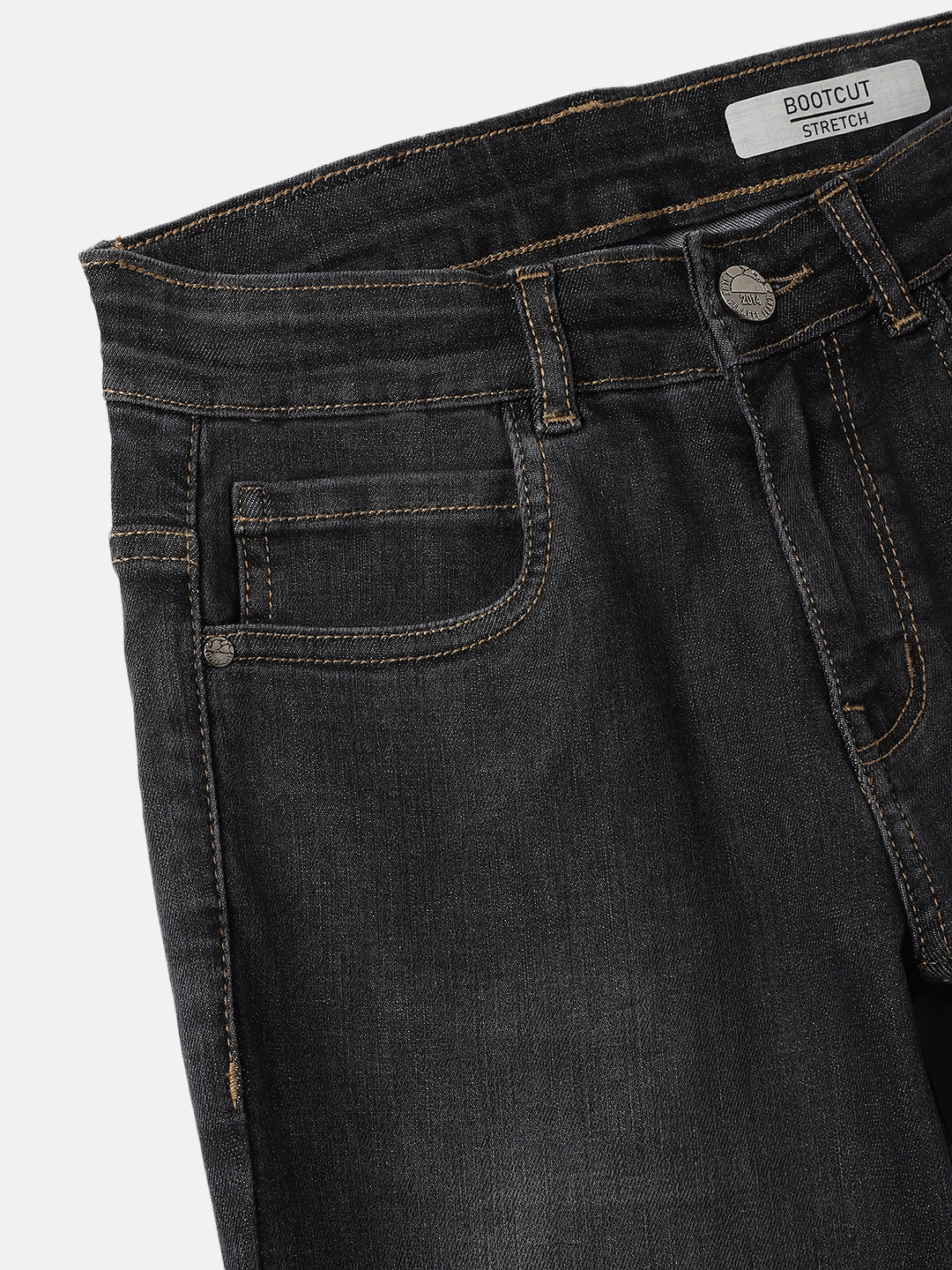 Blue Giraffe Kids Grey Bootcut Fit Solid Jeans