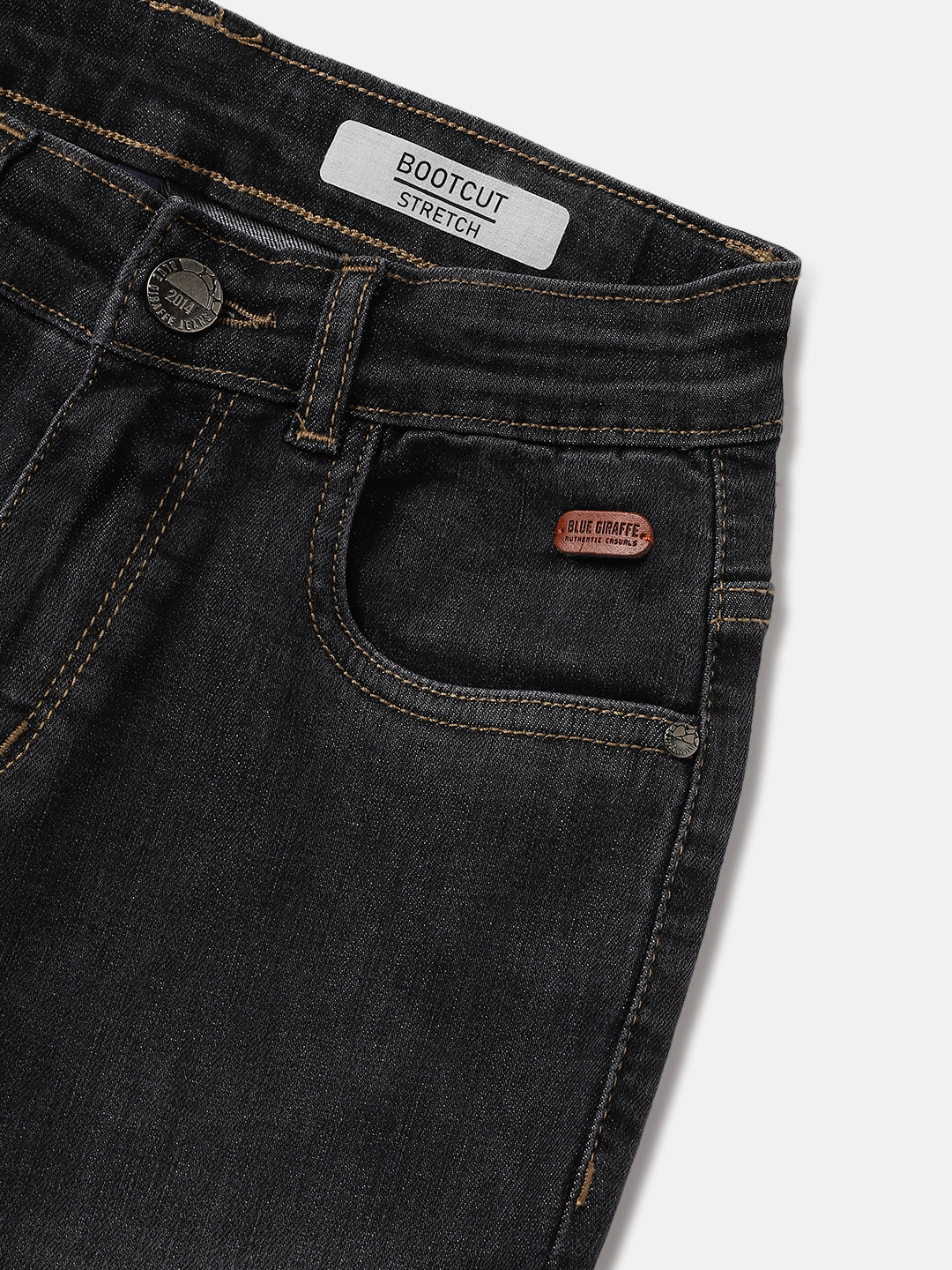 Blue Giraffe Kids Grey Bootcut Fit Solid Jeans