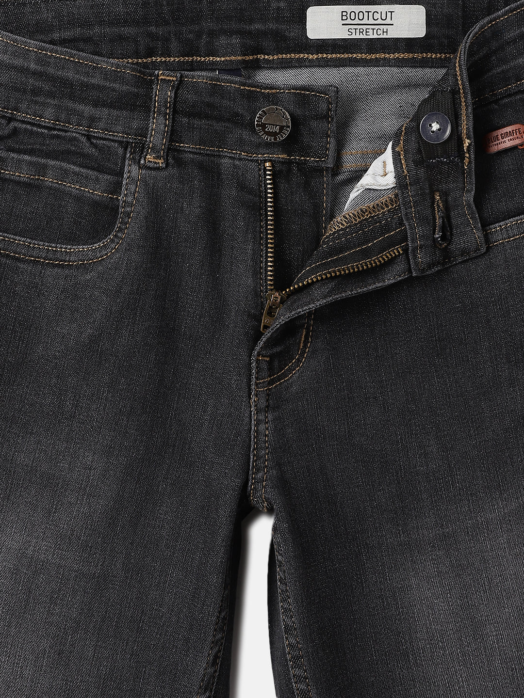 Blue Giraffe Kids Grey Bootcut Fit Solid Jeans