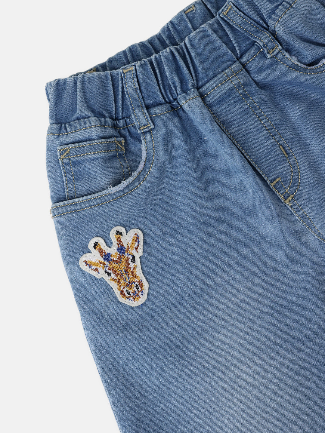 Blue Giraffe Kids Blue Balloon Fit Solid Jeans