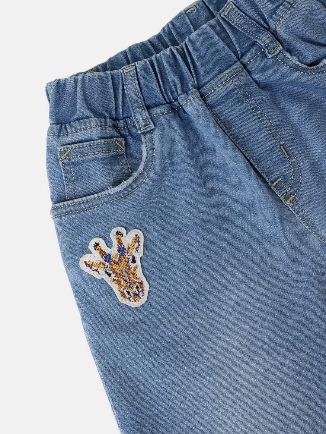 Blue Giraffe Kids Blue Balloon Fit Solid Jeans