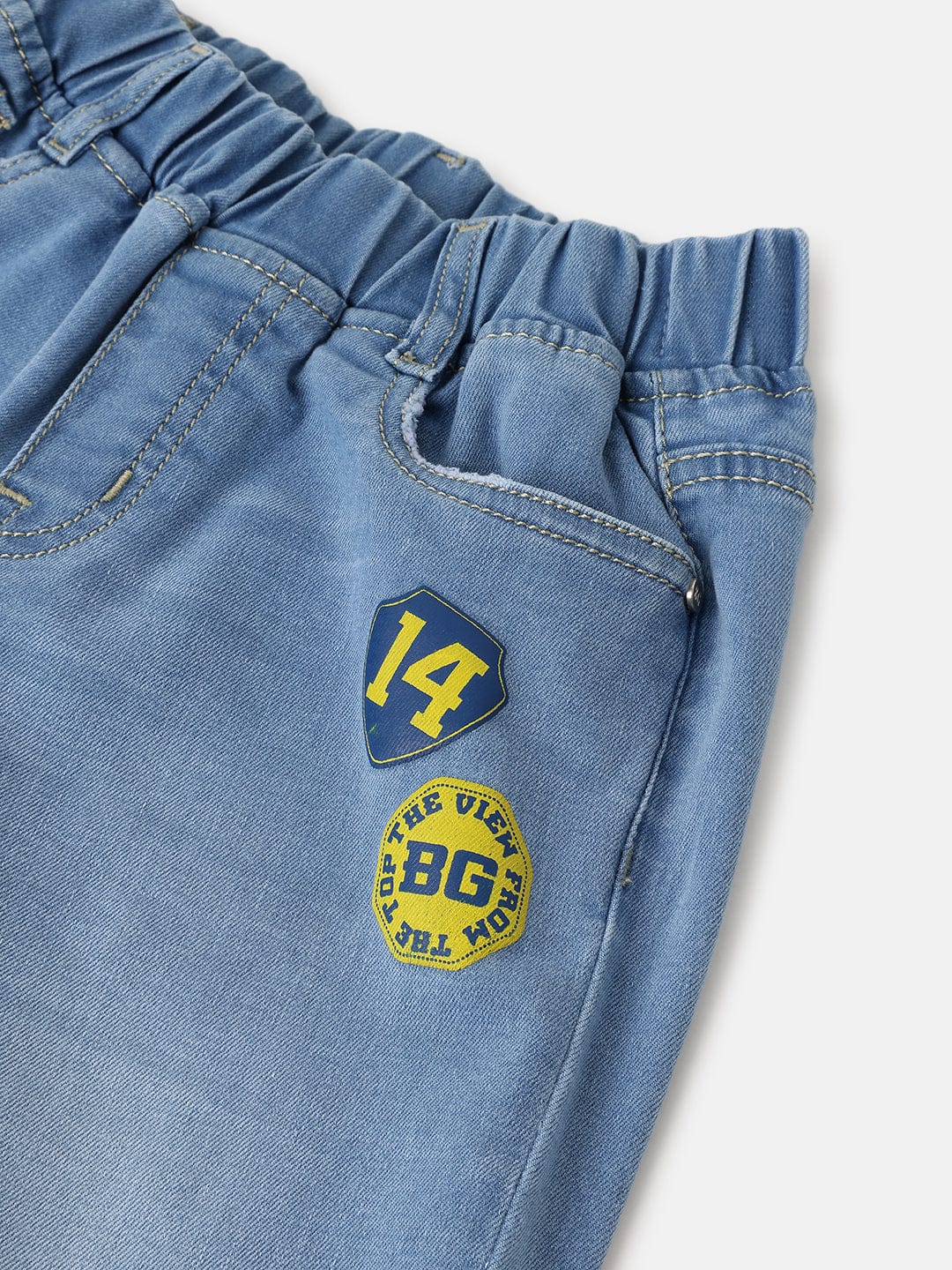 Blue Giraffe Kids Blue Balloon Fit Solid Jeans