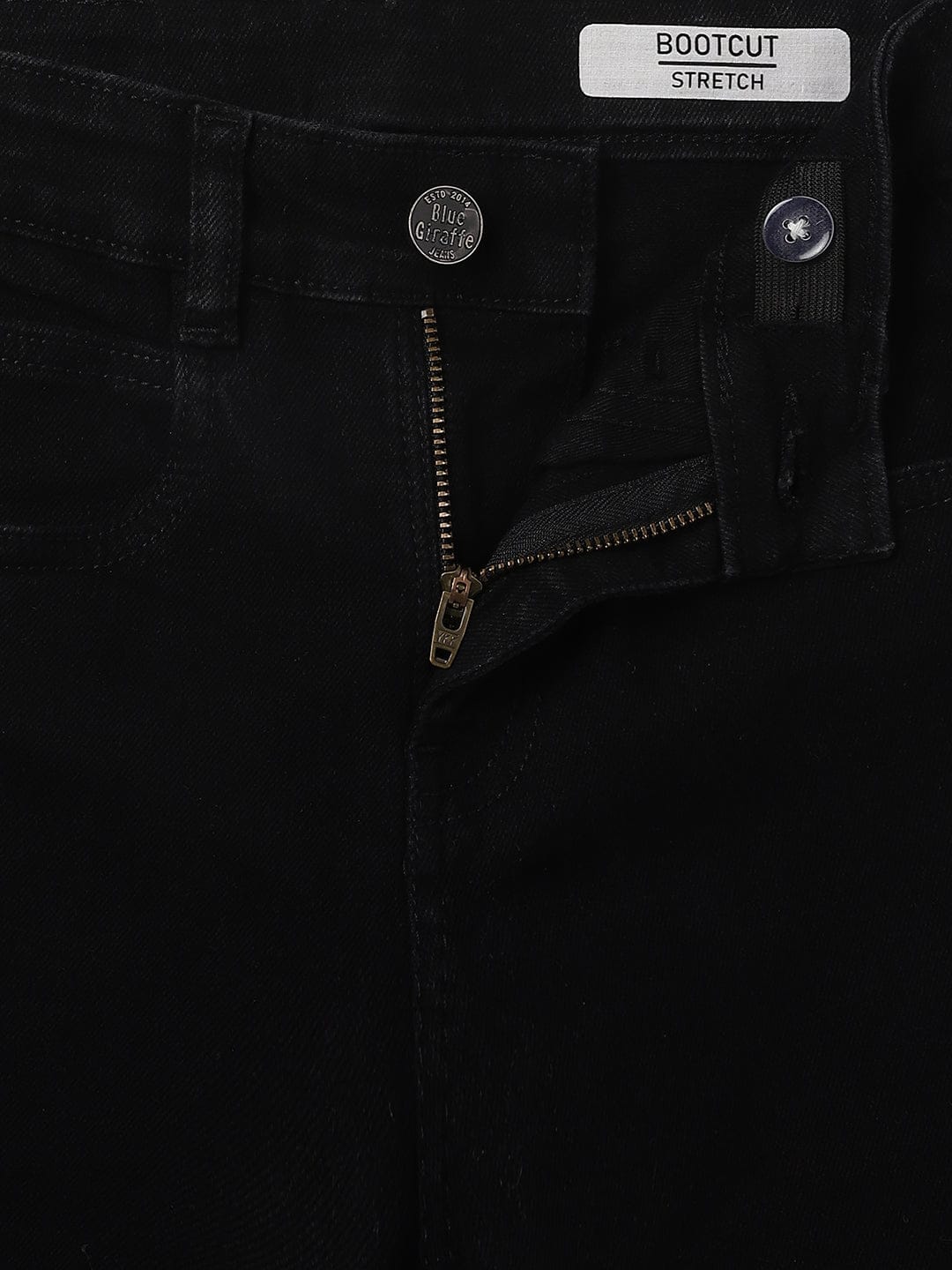 Blue Giraffe Kids Black Bootcut Fit Solid Jeans