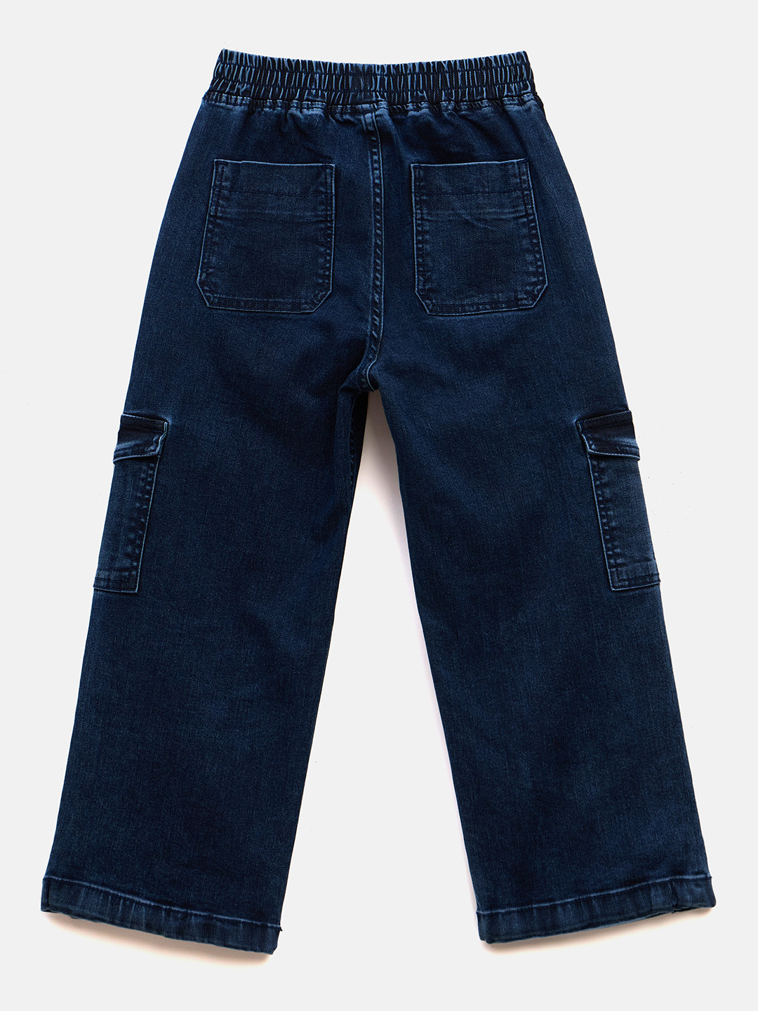 Blue Giraffe Boys Blue Relaxed Fit Solid Jeans