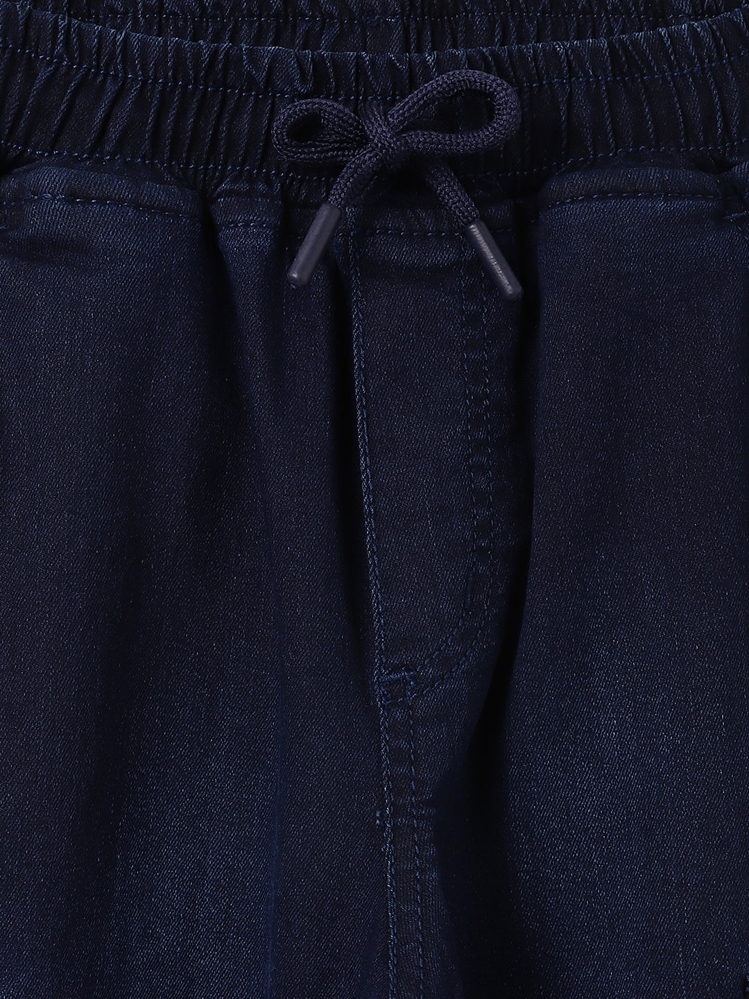 Blue Giraffe Kids Blue Jogger Fit Solid Jeans