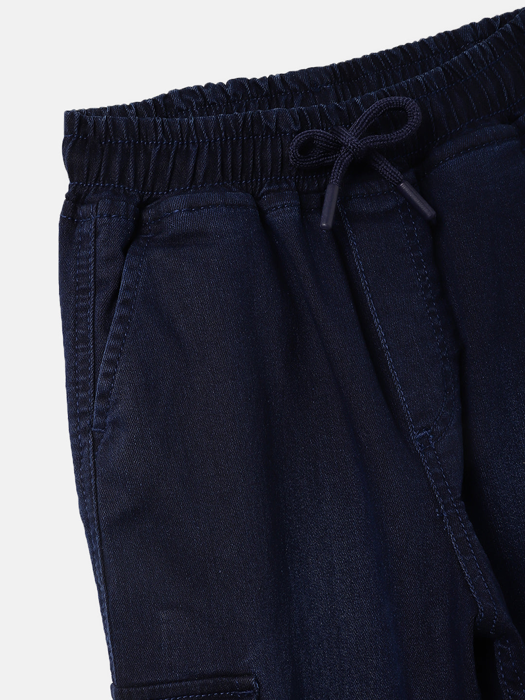 Blue Giraffe Kids Blue Jogger Fit Solid Jeans