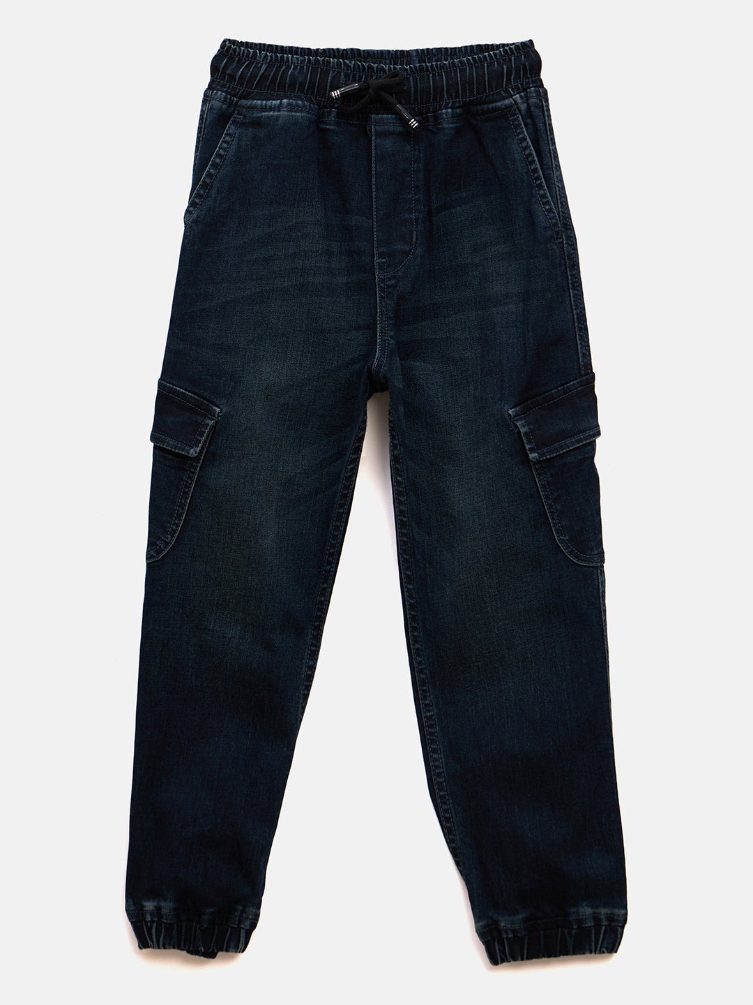 Blue Giraffe Boys Blue Relaxed Fit Solid Jeans