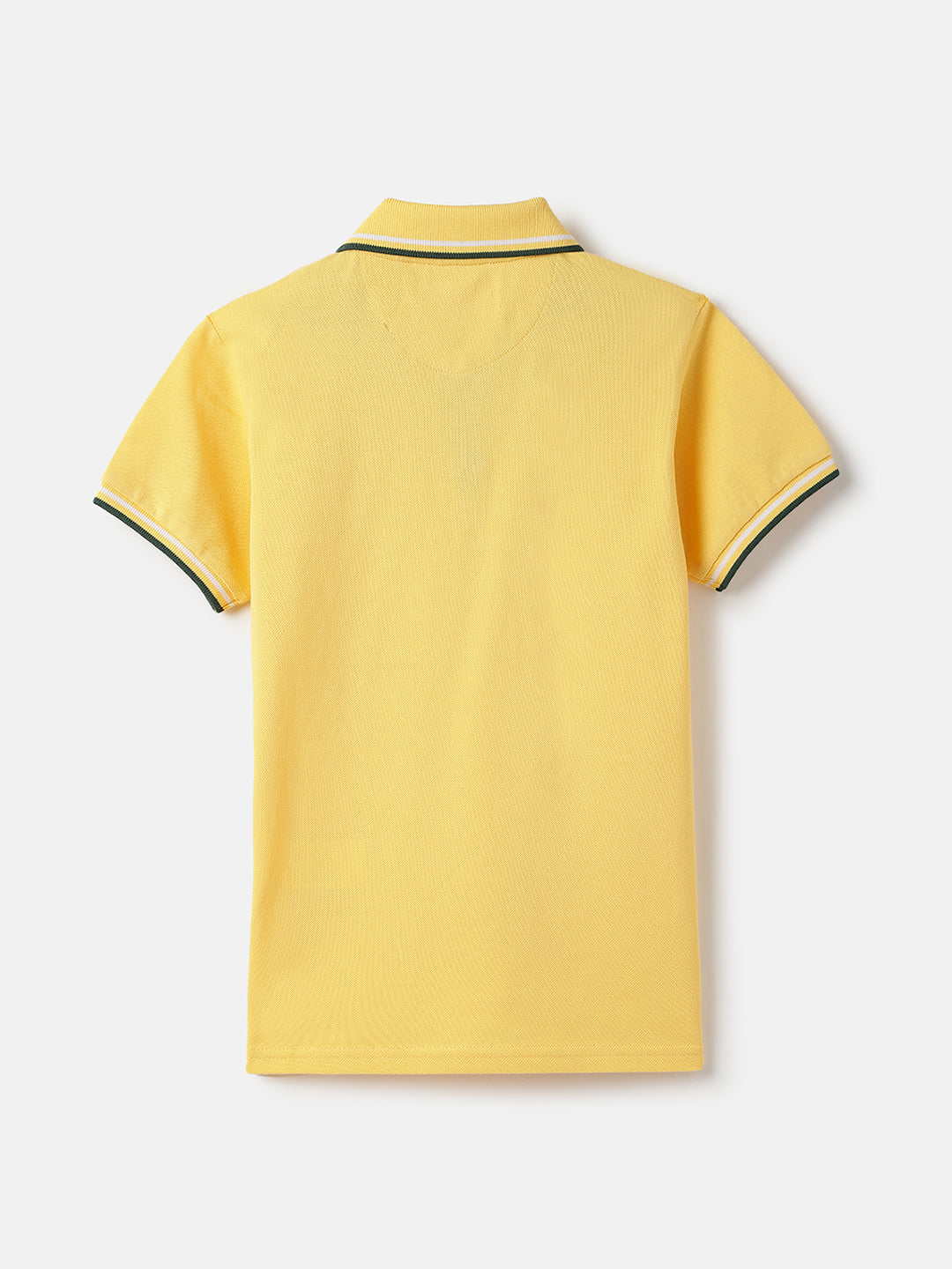 Blue Giraffe Boys Yellow Solid Polo Tshirt