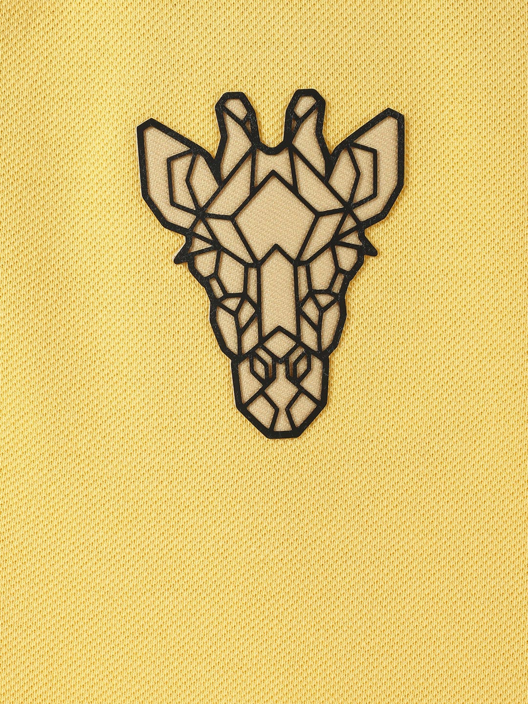 Blue Giraffe Boys Yellow Solid Polo Tshirt