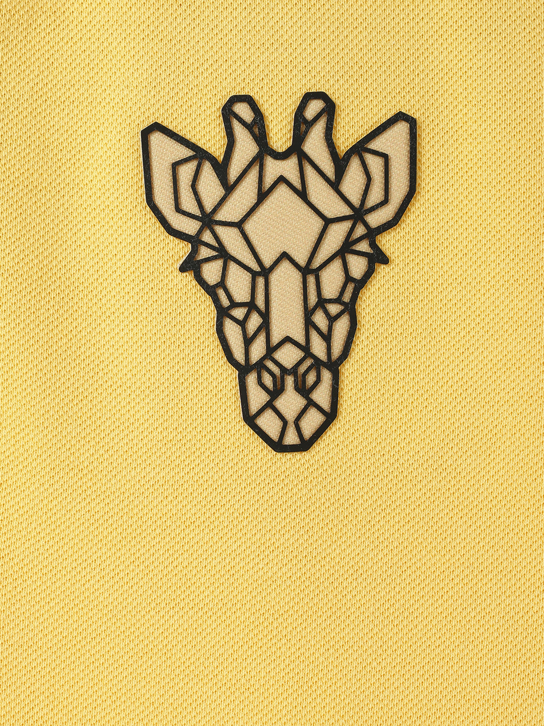 Blue Giraffe Boys Yellow Solid Polo Tshirt