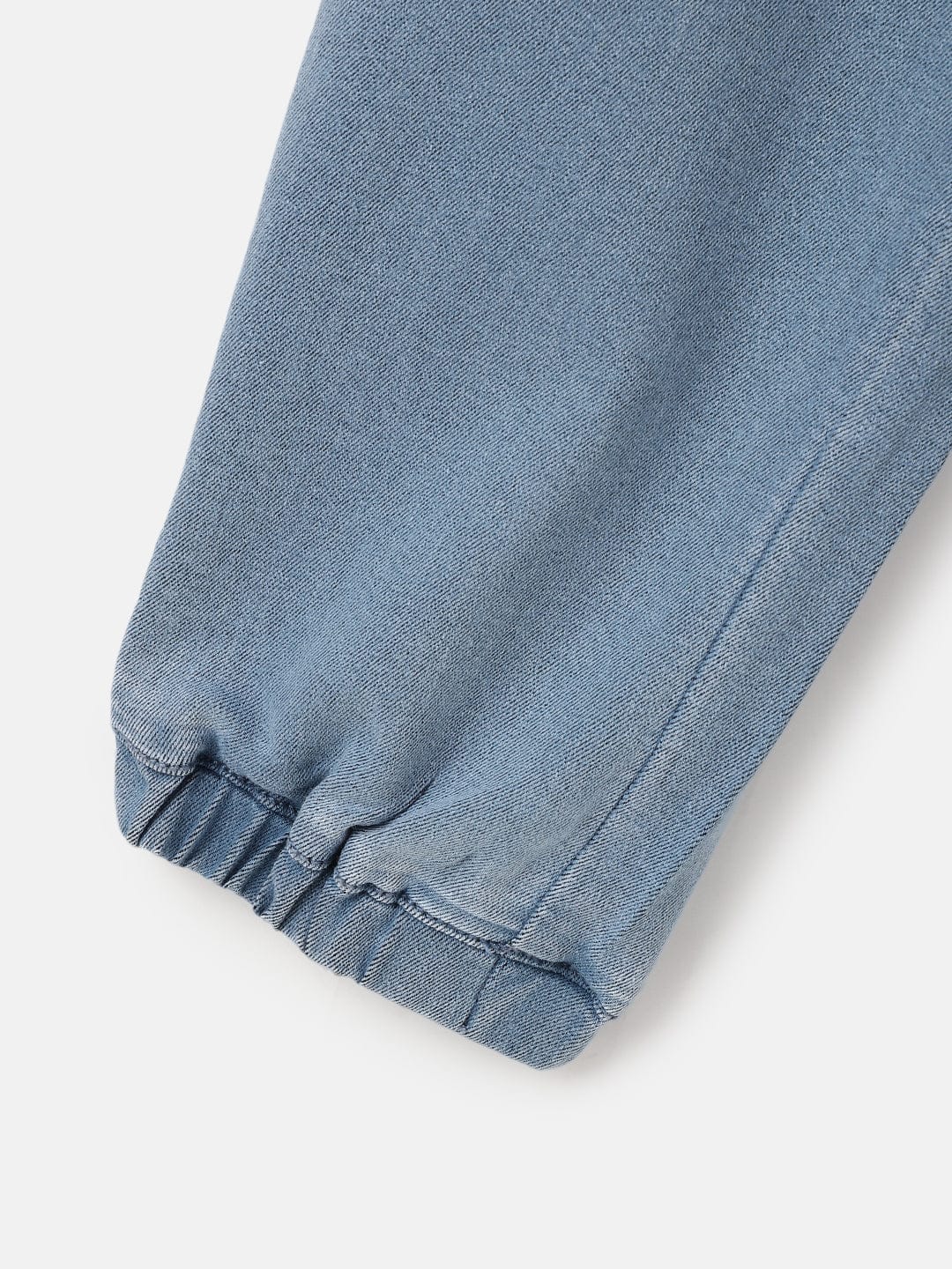 Blue Giraffe Girls Blue Loose Fit Solid Jeans