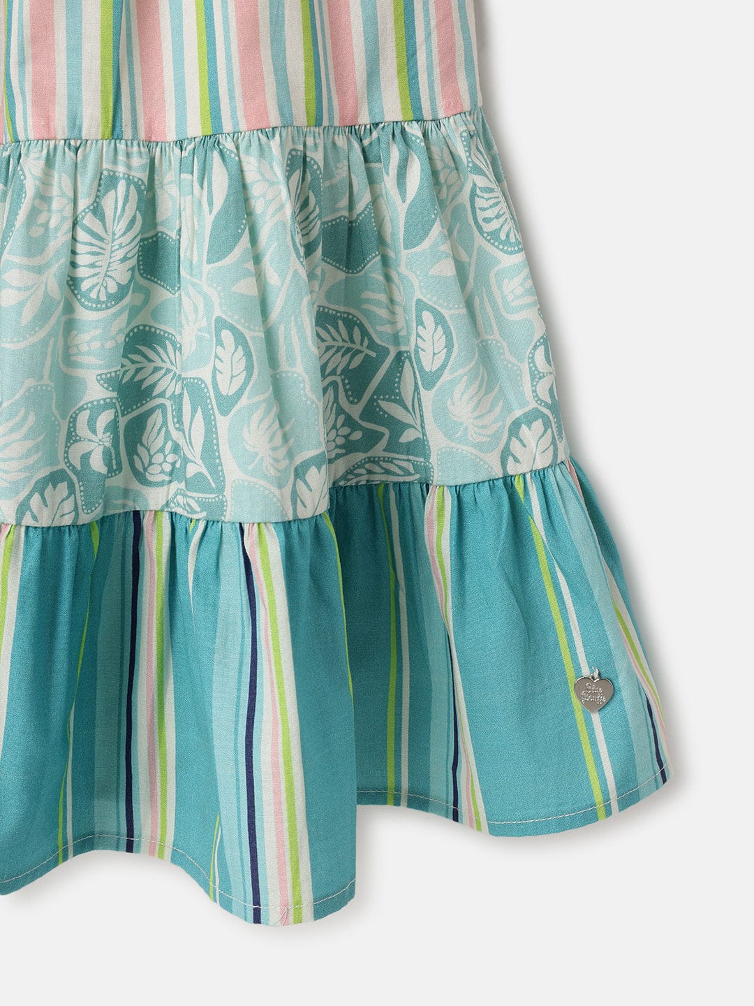 Blue Giraffe Kids Multi Fit And Flare Fit Printed Dress