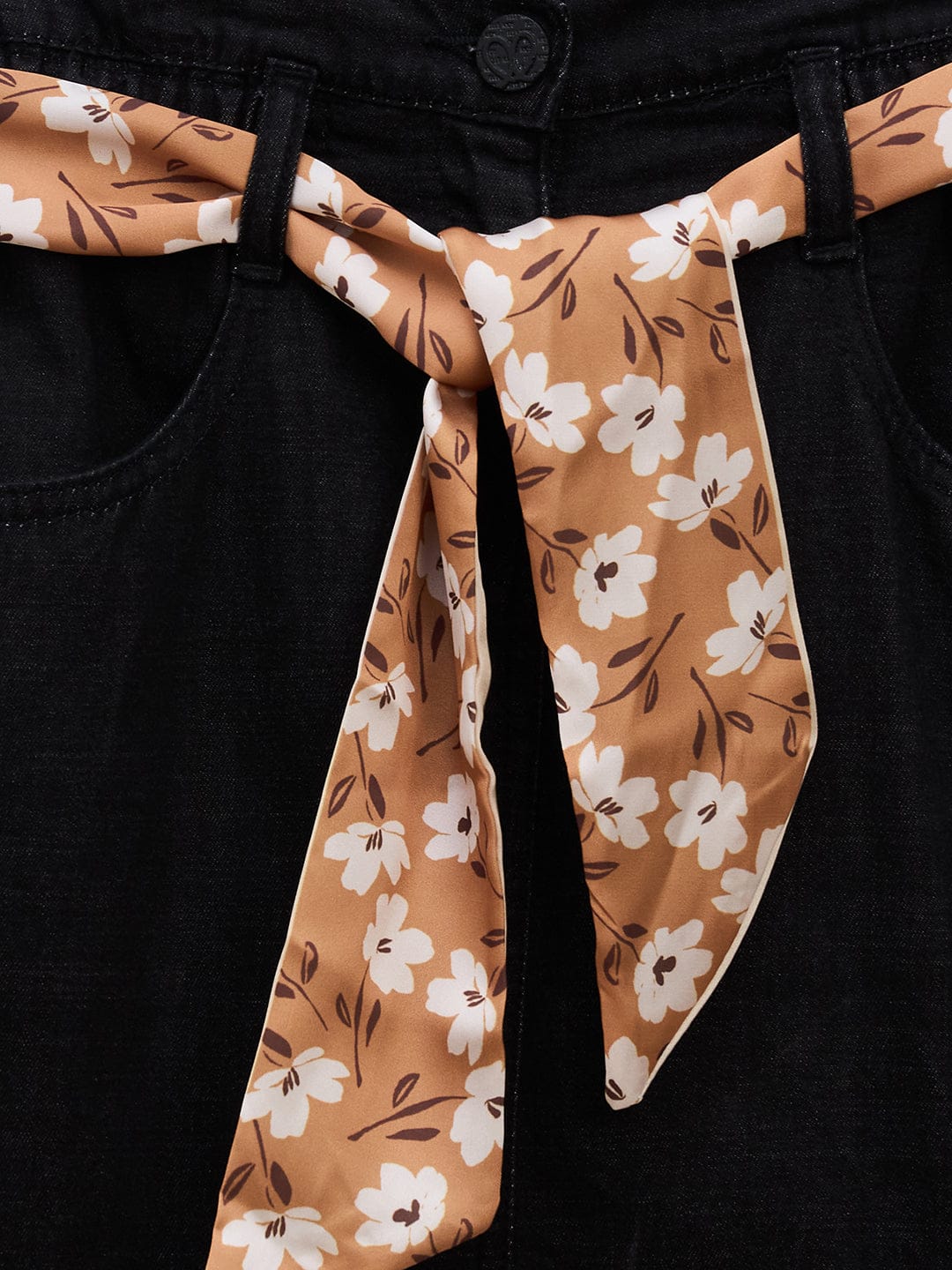 Elle Kids Black A Line Solid Skirt