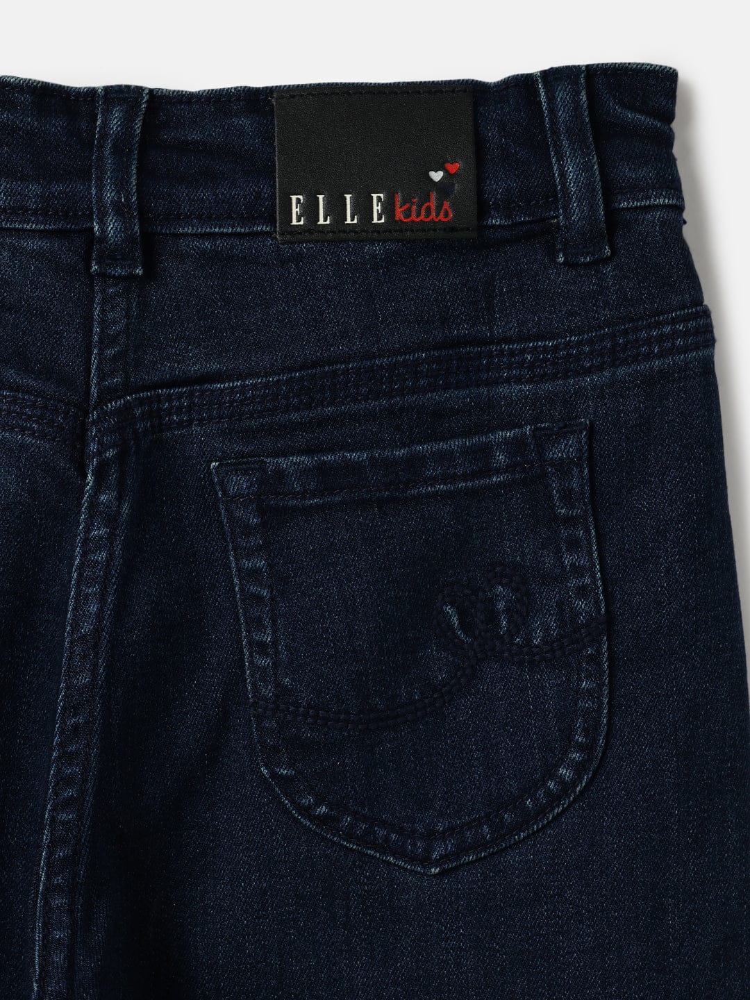 Elle Kids Blue Straight Fit Solid Jeans