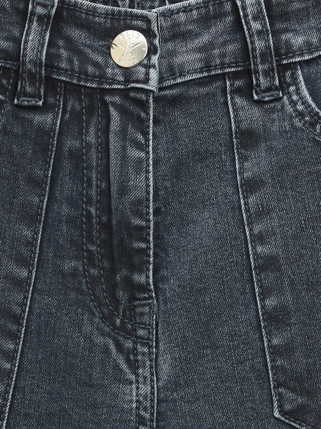 Elle Kids Blue Slouch Fit Solid Jeans