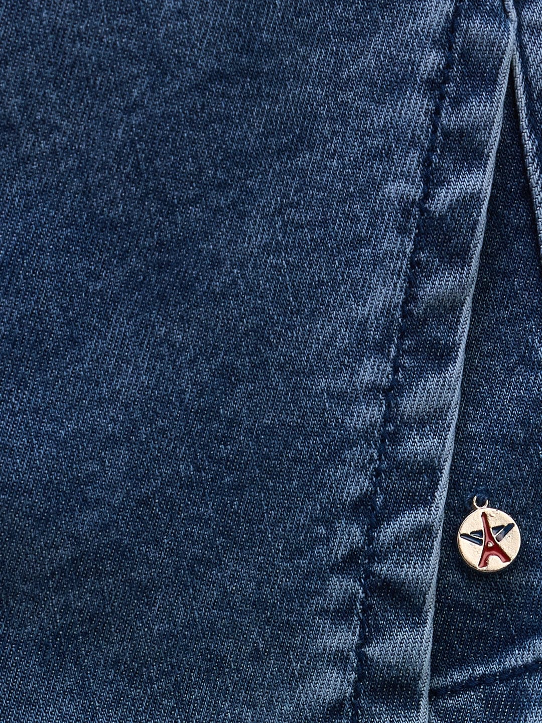 Elle Kids Blue Relaxed Fit Solid Skort