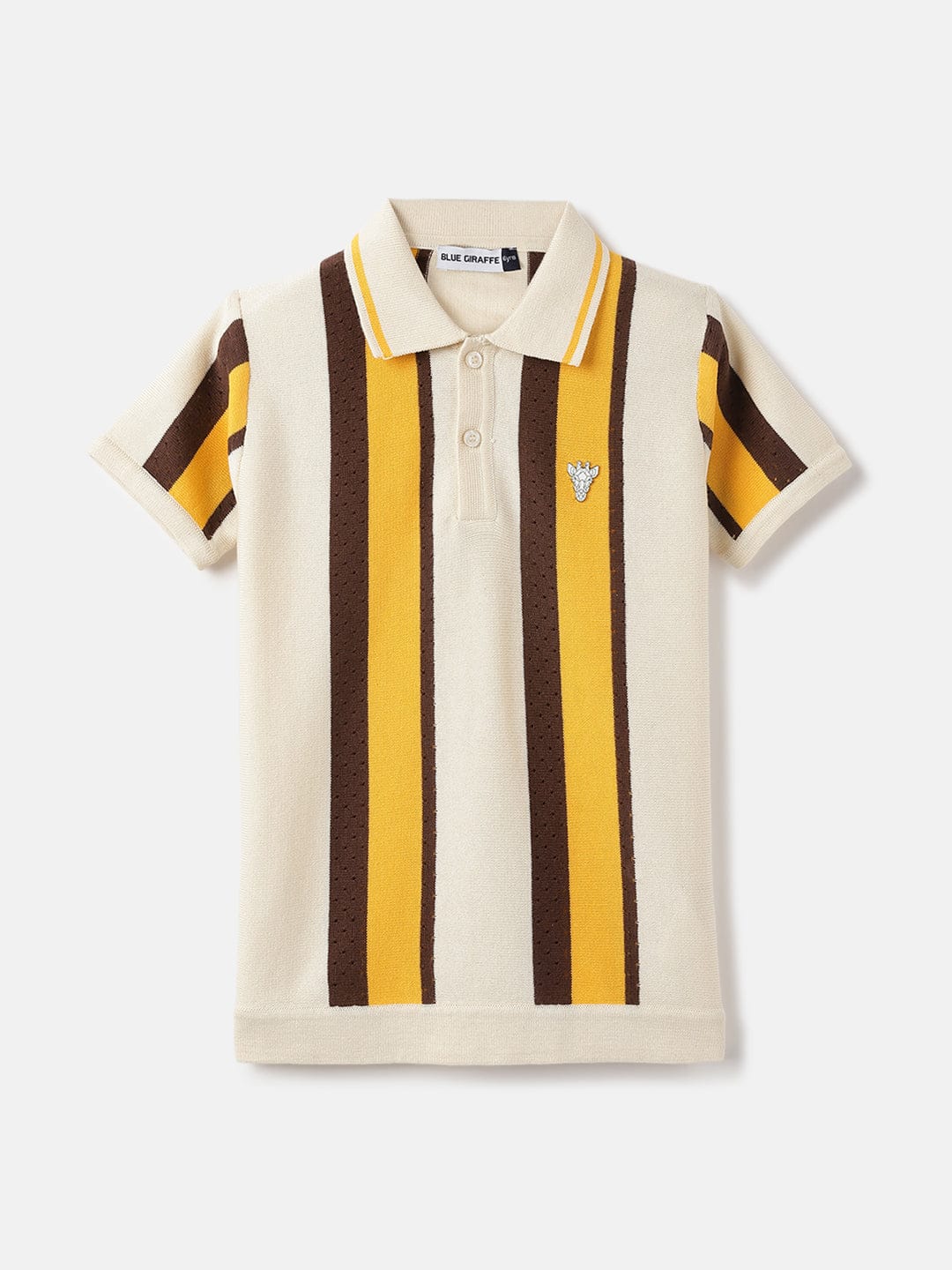 Blue Giraffe Kids Multi Striped Polo Tshirt