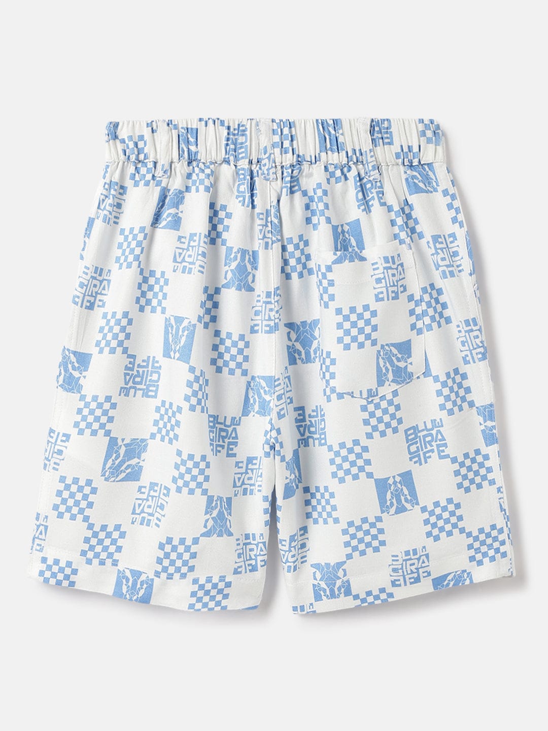 Blue Giraffe Kids White Regular Fit Printed Shorts