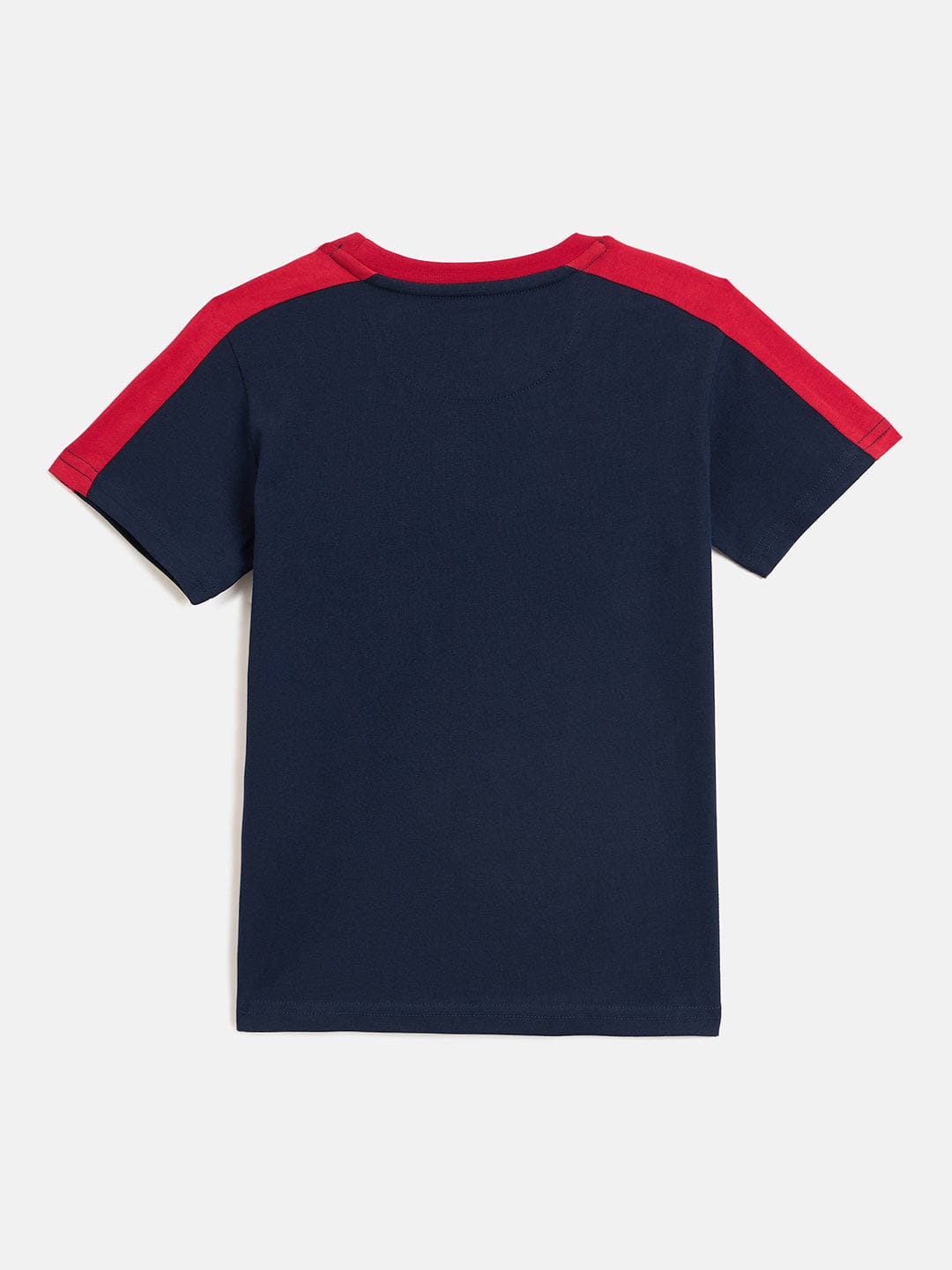 Blue Giraffe Boys Blue Solid Crew Neck TShirt