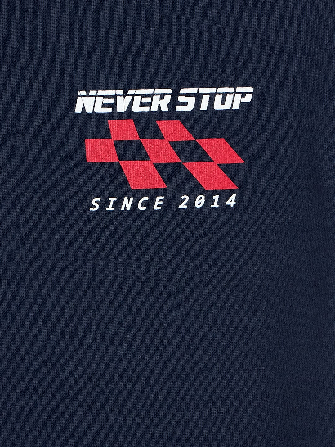 Blue Giraffe Boys Blue Solid Crew Neck TShirt