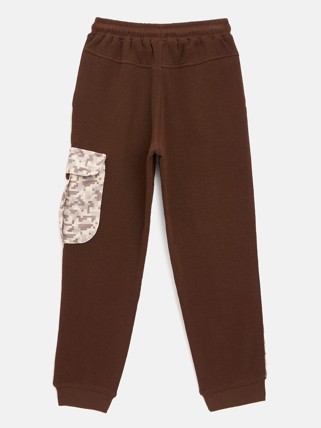 Blue Giraffe Boys Brown Regular Fit Solid Jogger