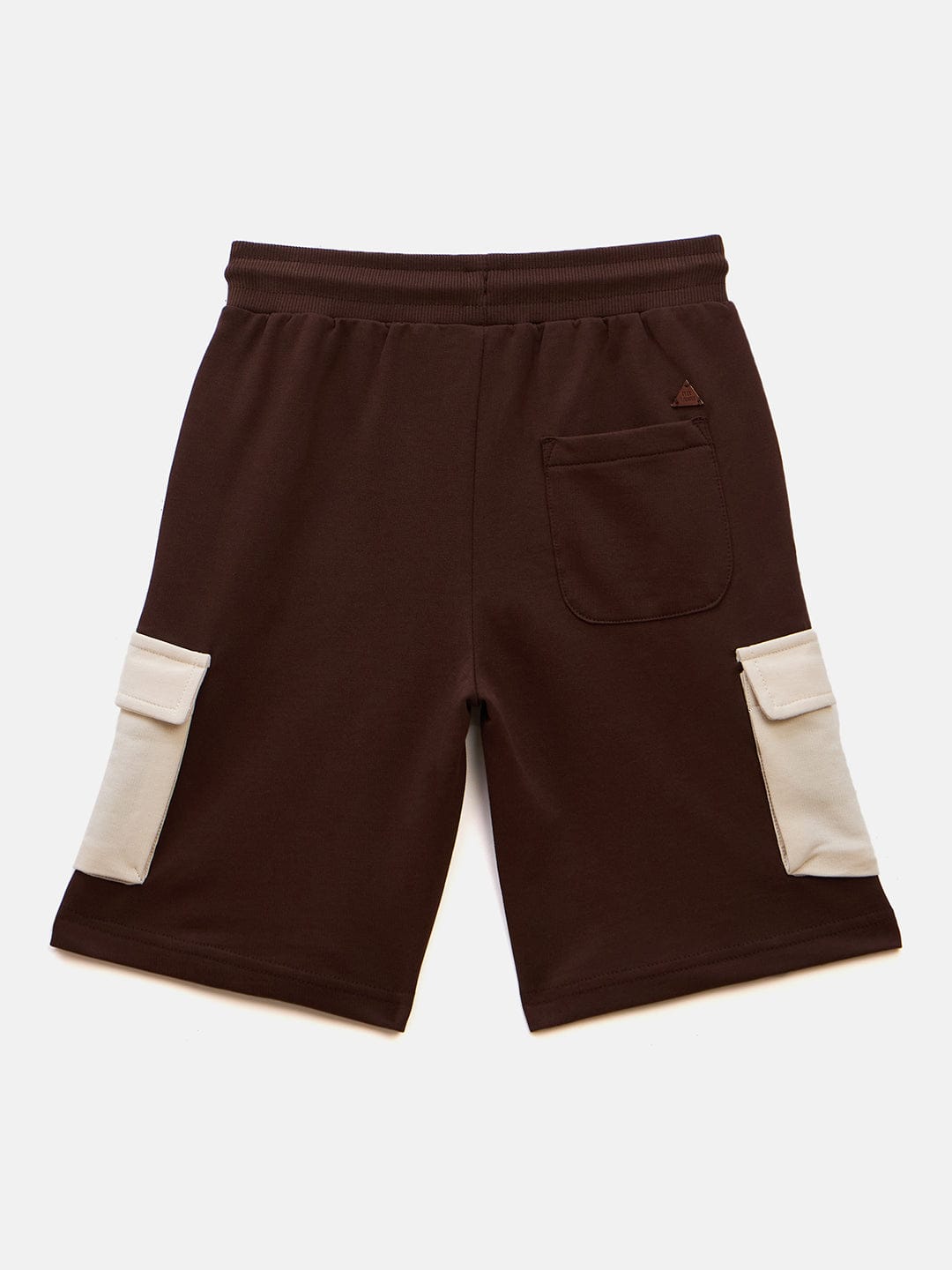 Blue Giraffe Boys Brown Regular Fit Solid Shorts