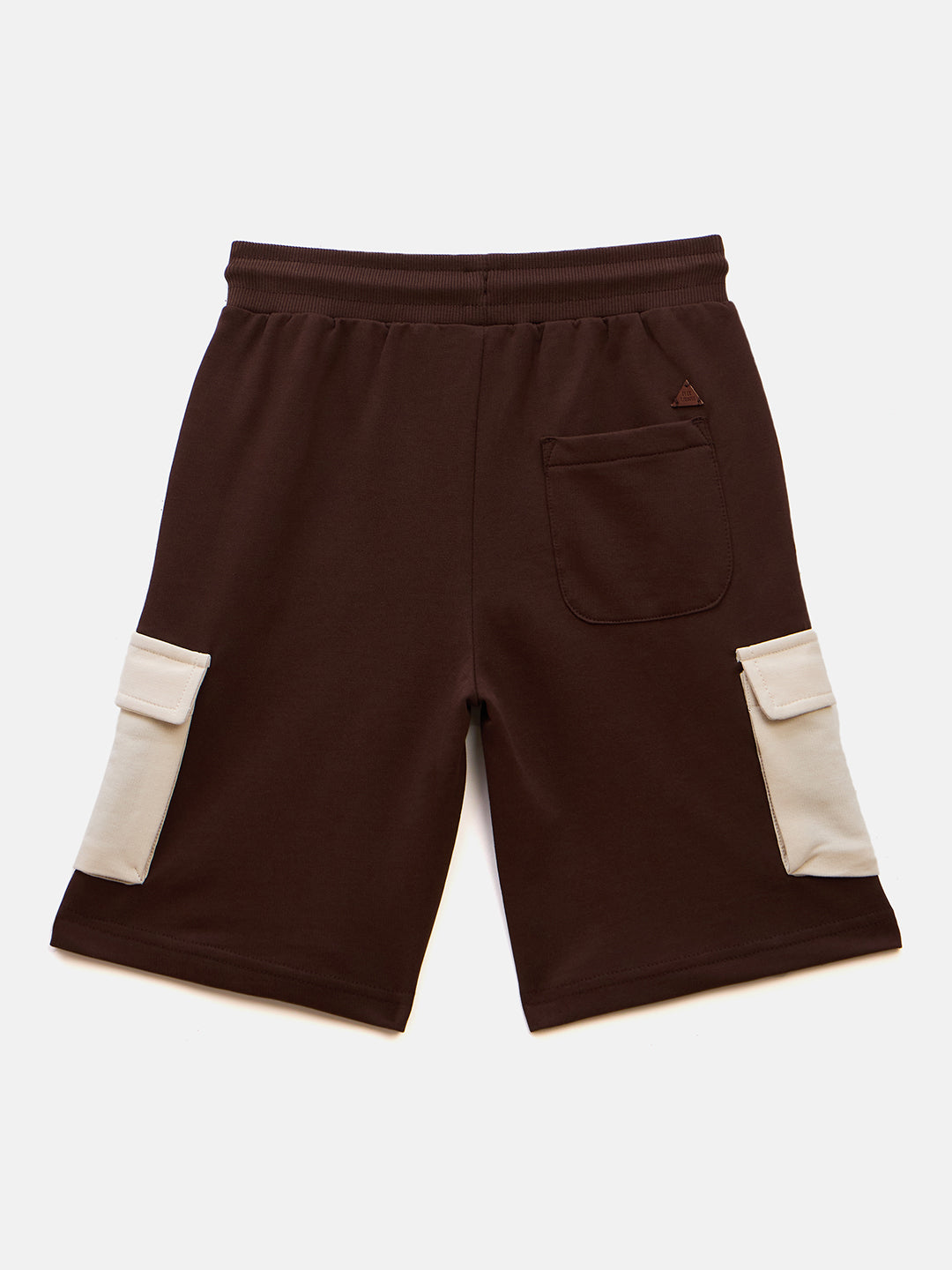 Blue Giraffe Boys Brown Regular Fit Solid Shorts