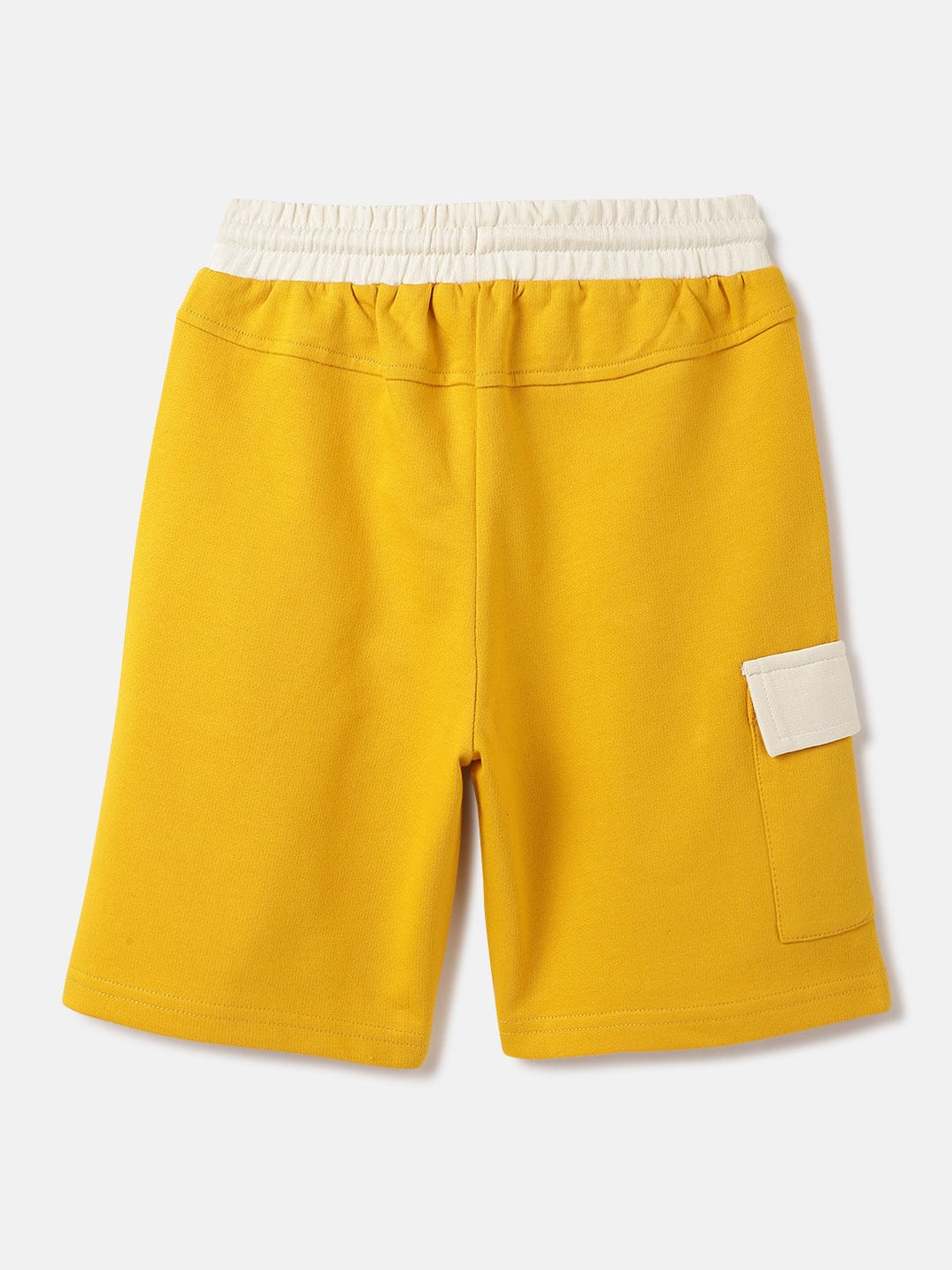 Blue Giraffe Boys Yellow Regular Fit Solid Shorts