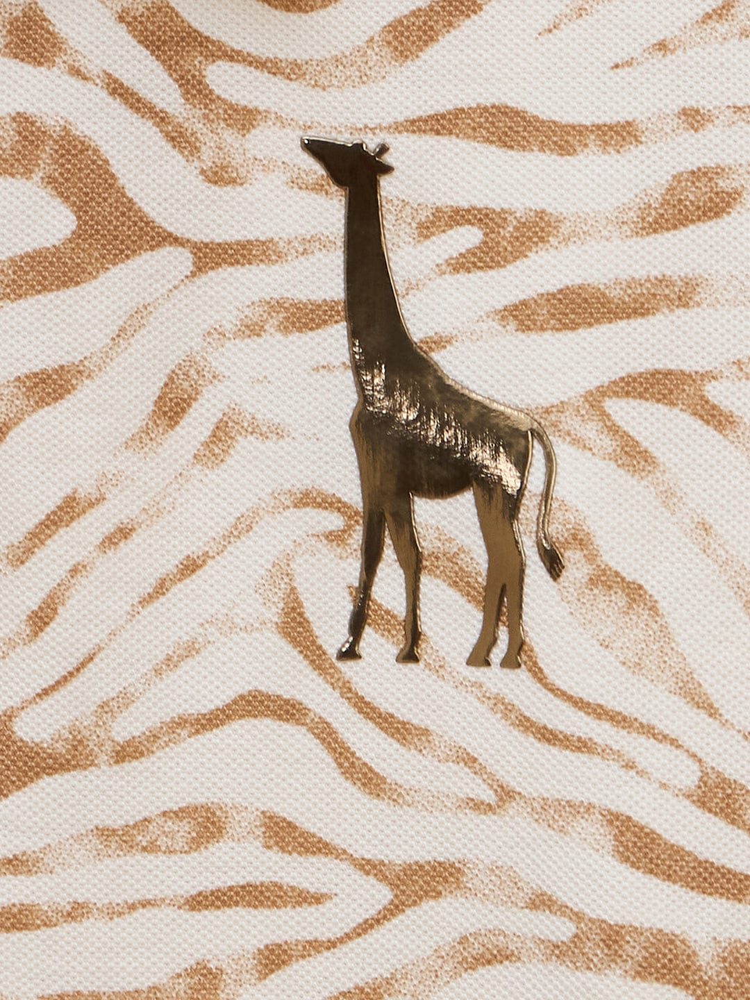 Blue Giraffe Boys Cream Printed Polo Tshirt