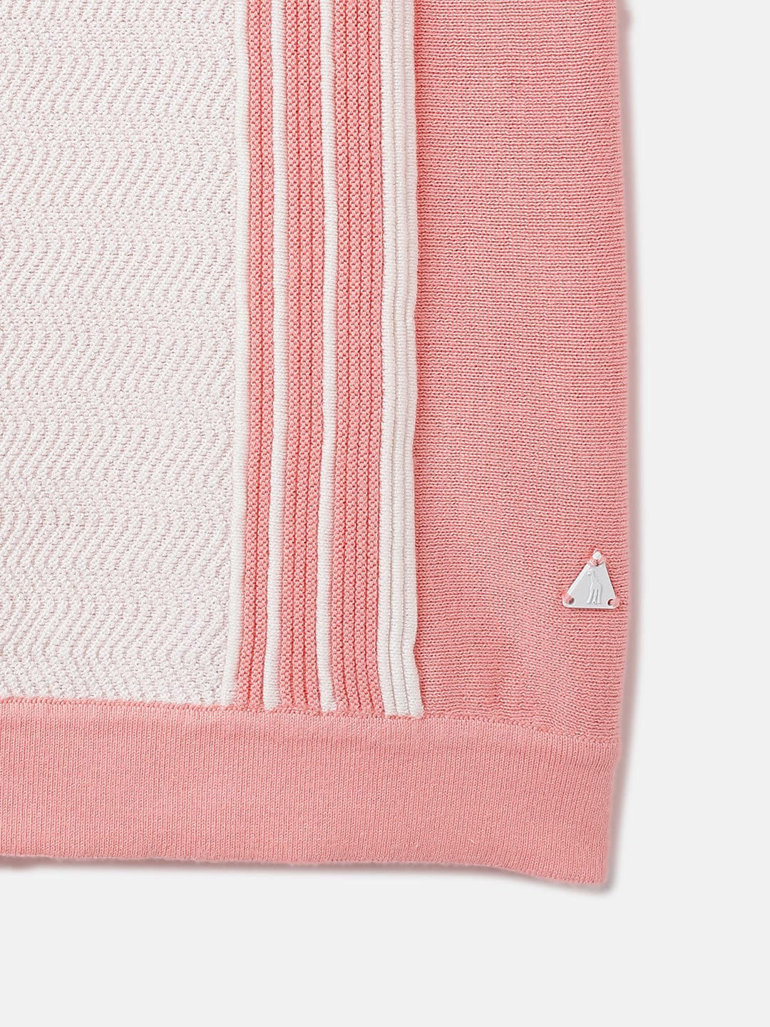 Blue Giraffe Kids Pink Textured Polo Tshirt