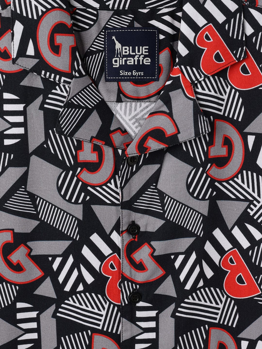 Blue Giraffe Kids Multi Regular Fit Printed Shirt