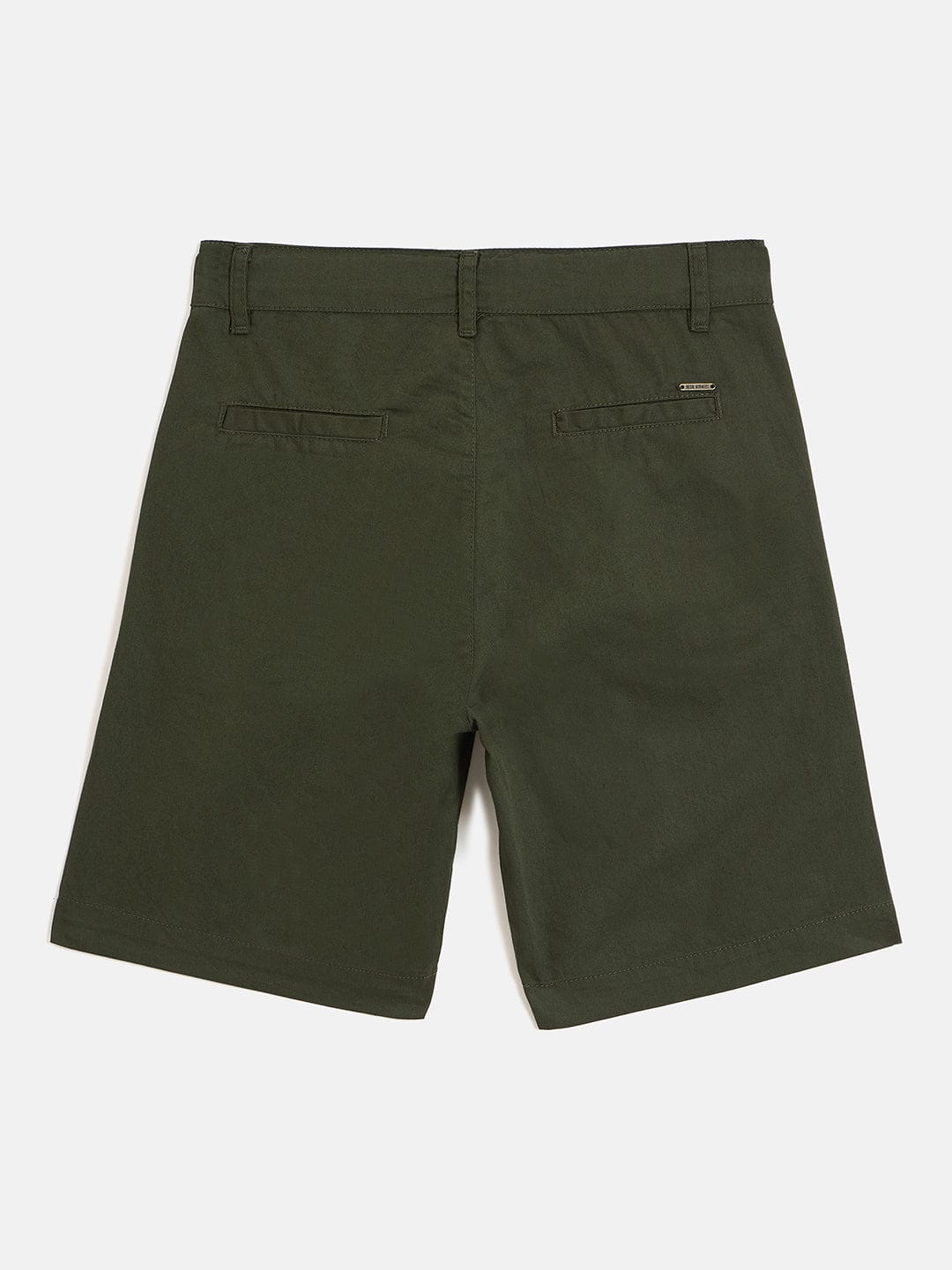 Blue Giraffe Boys Green Regular Fit Solid Shorts