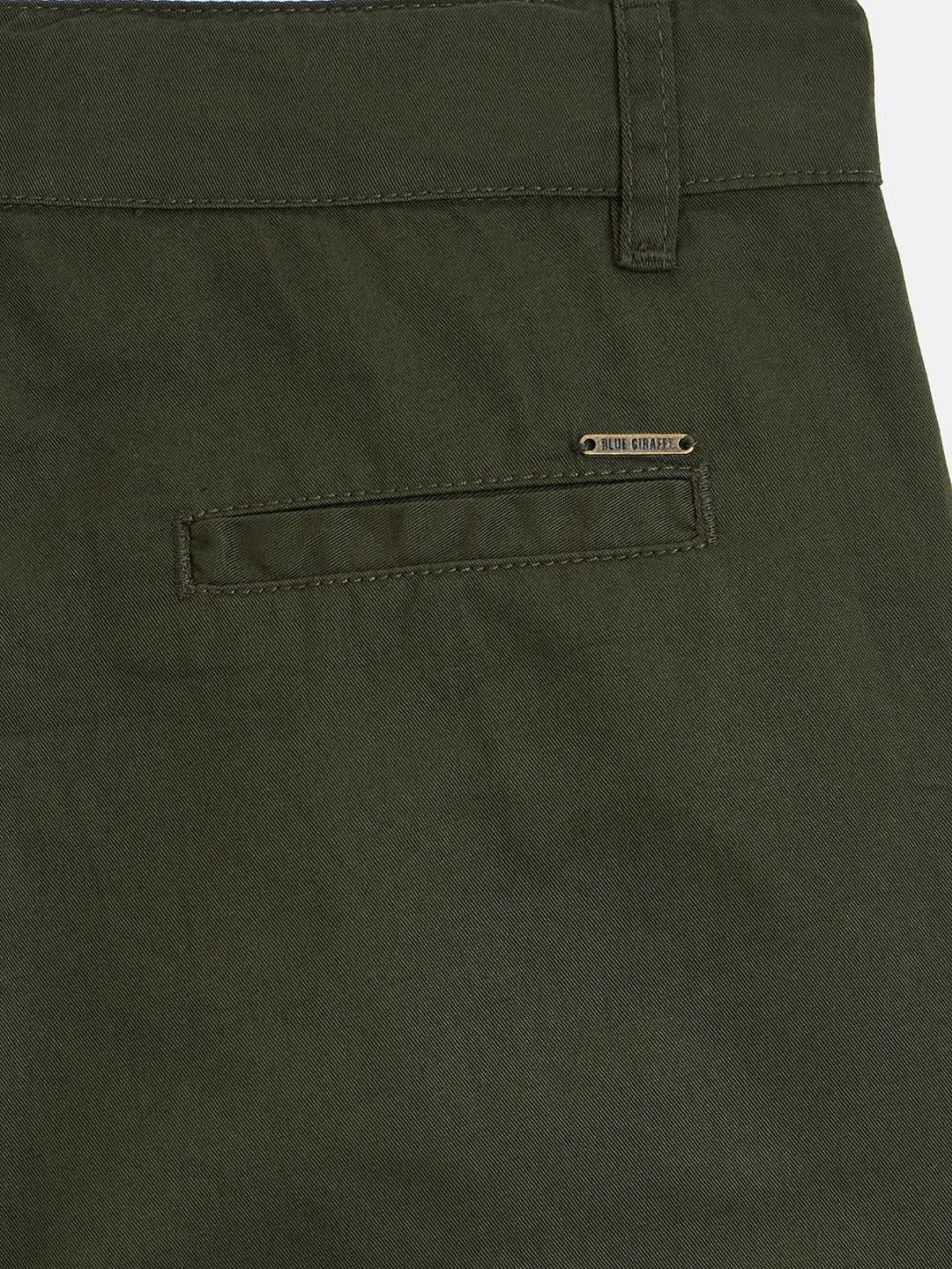 Blue Giraffe Boys Green Regular Fit Solid Shorts