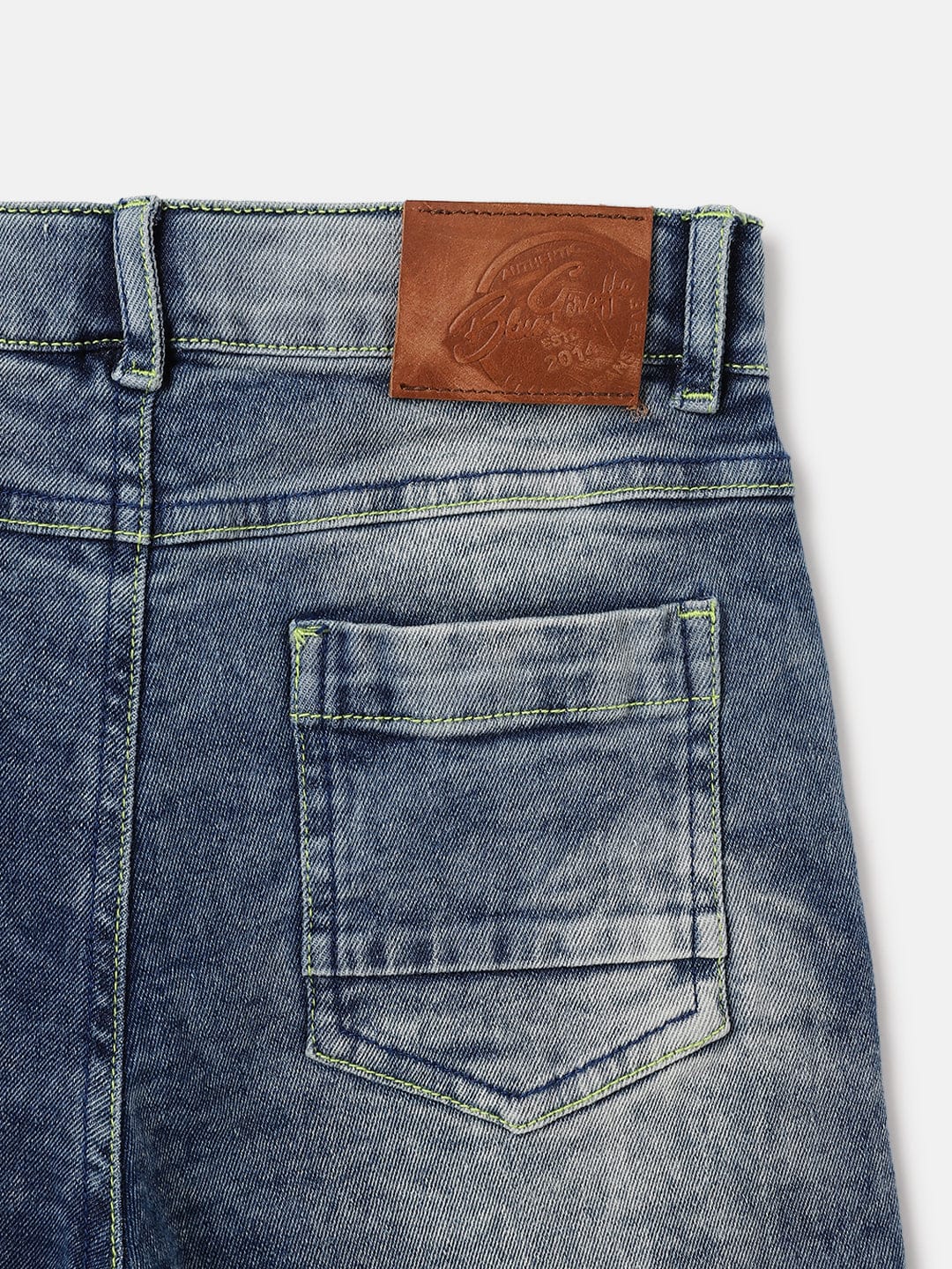 Blue Giraffe Kids Blue Regular Fit Solid Shorts