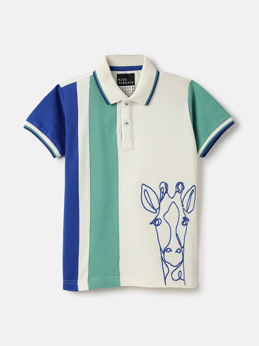 Blue Giraffe Boys Multi Solid Polo Tshirt