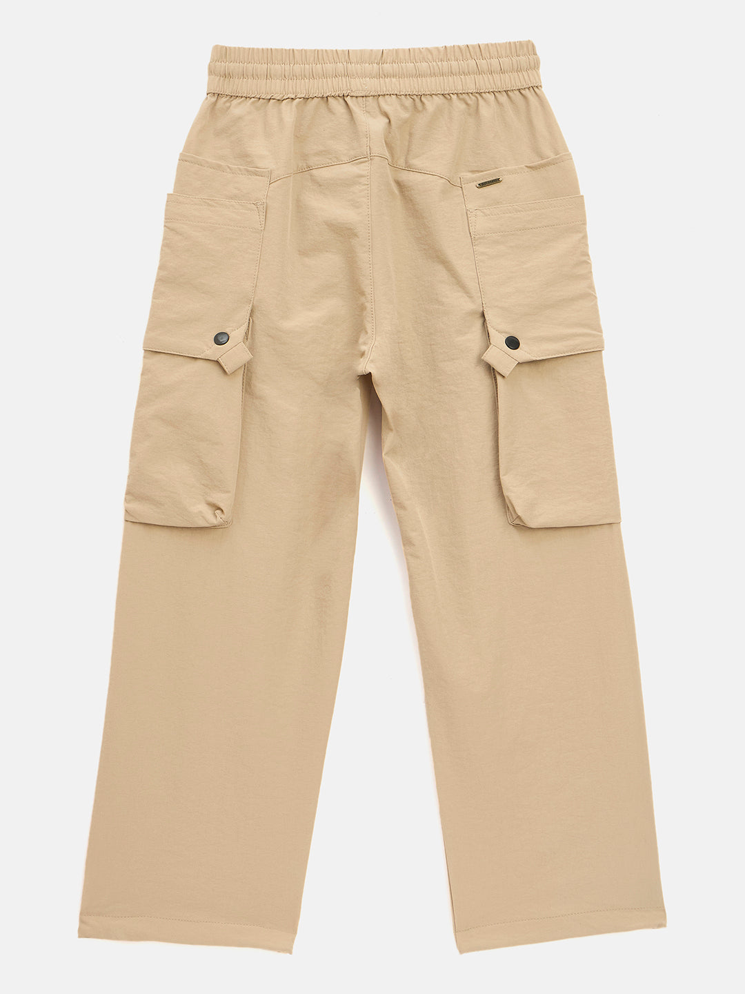 Blue Giraffe Boys Beige Regular Fit Solid Jogger