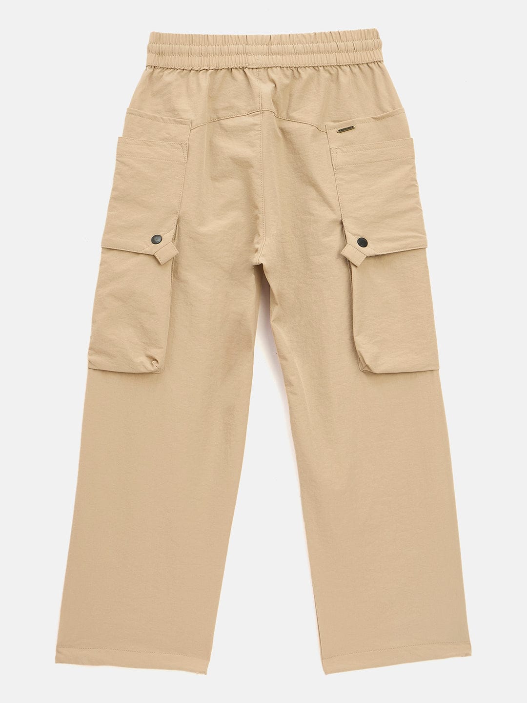 Blue Giraffe Boys Beige Regular Fit Solid Jogger