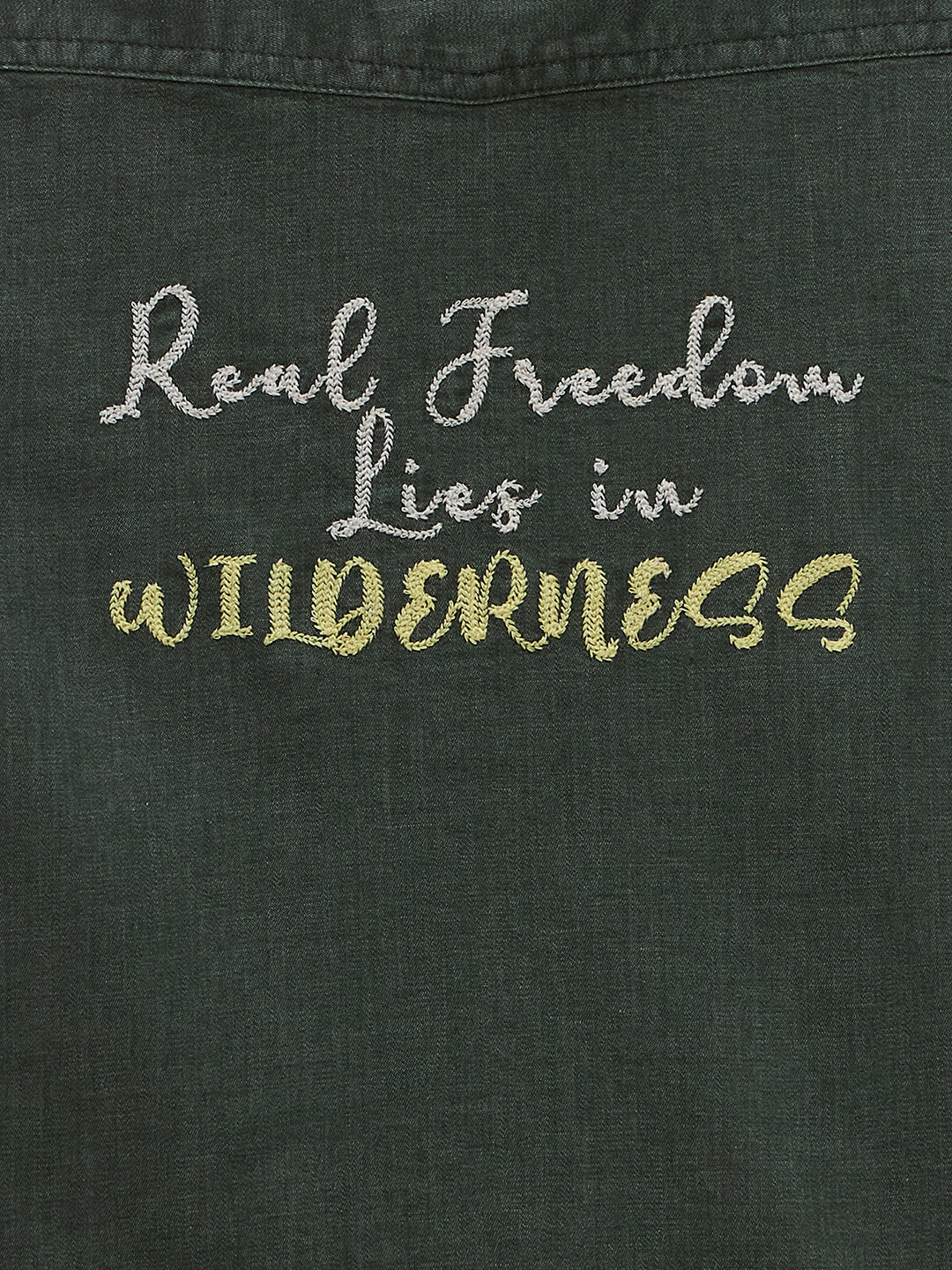 Blue Giraffe Boys Green Solid Collar Shirt