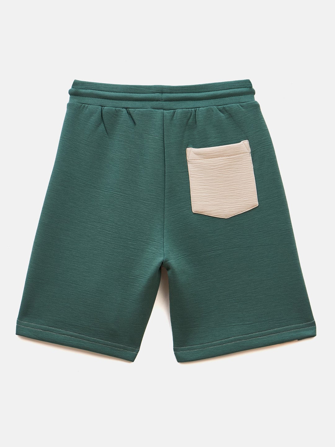 Blue Giraffe Boys Green Regular Fit Solid Shorts