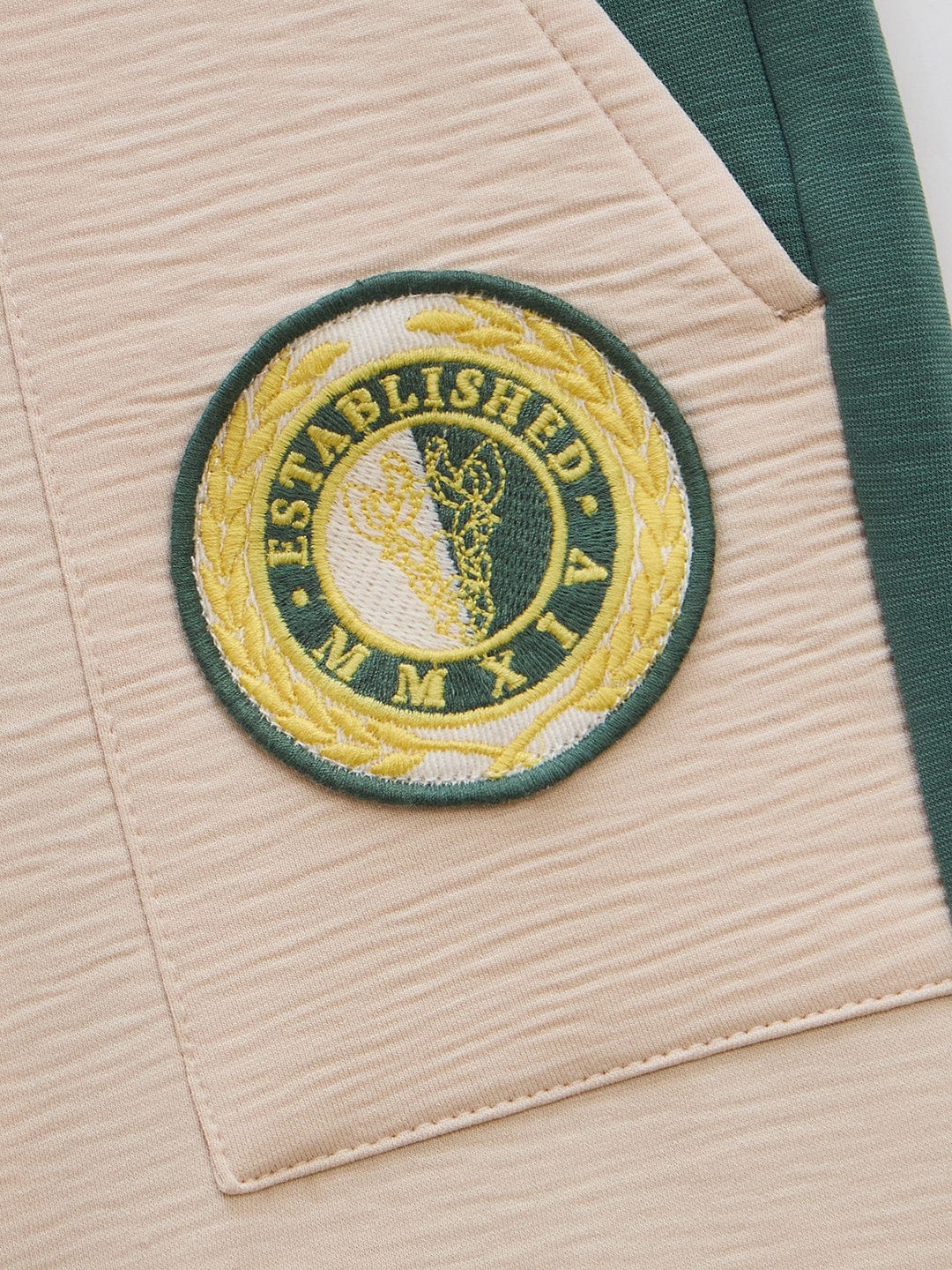 Blue Giraffe Boys Green Regular Fit Solid Shorts