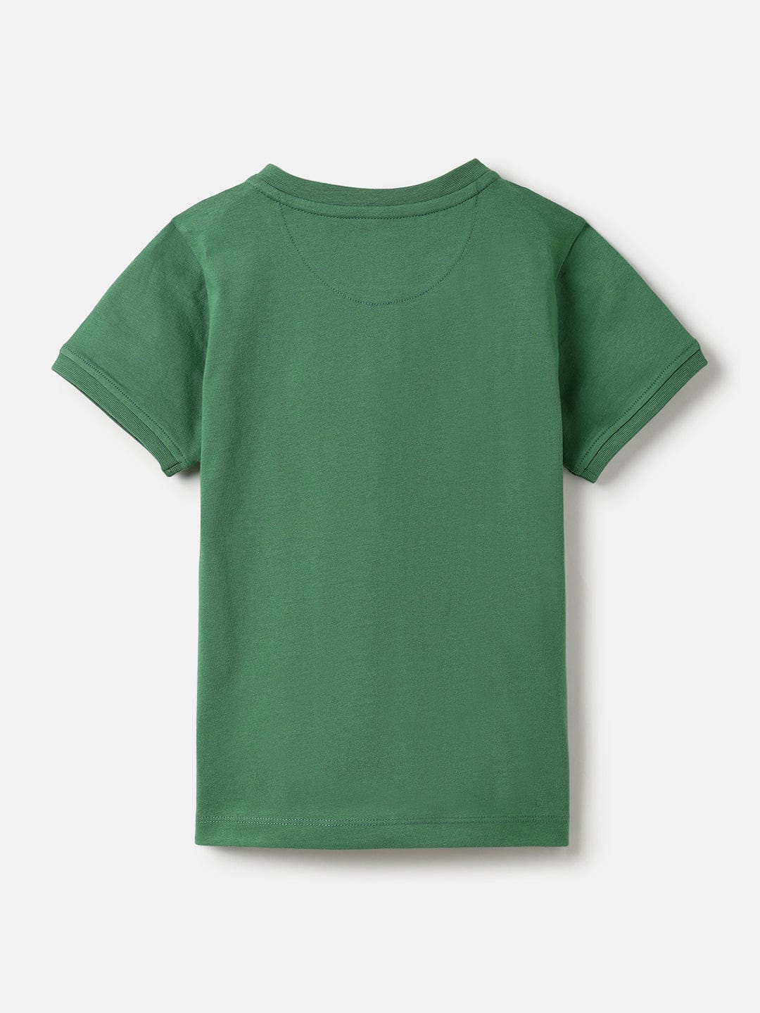 Blue Giraffe Boys Green Solid Henley Collar TShirt